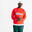 Sudadera de cuello redondo oversize Decathlon AFLF unisex, rojo