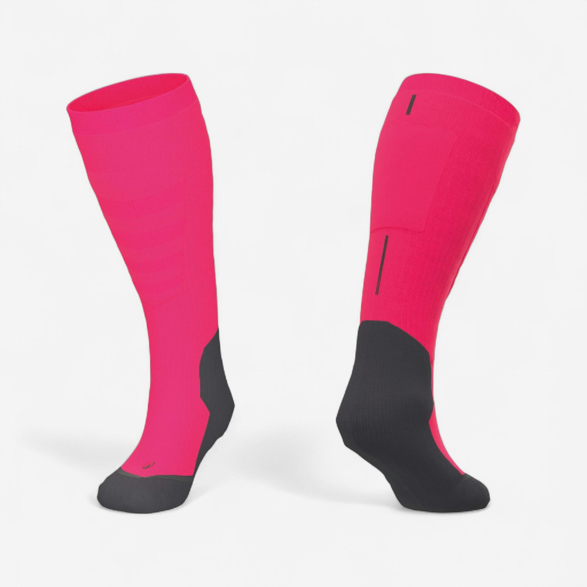 WEDZE Calze sci bambina 500 rosa