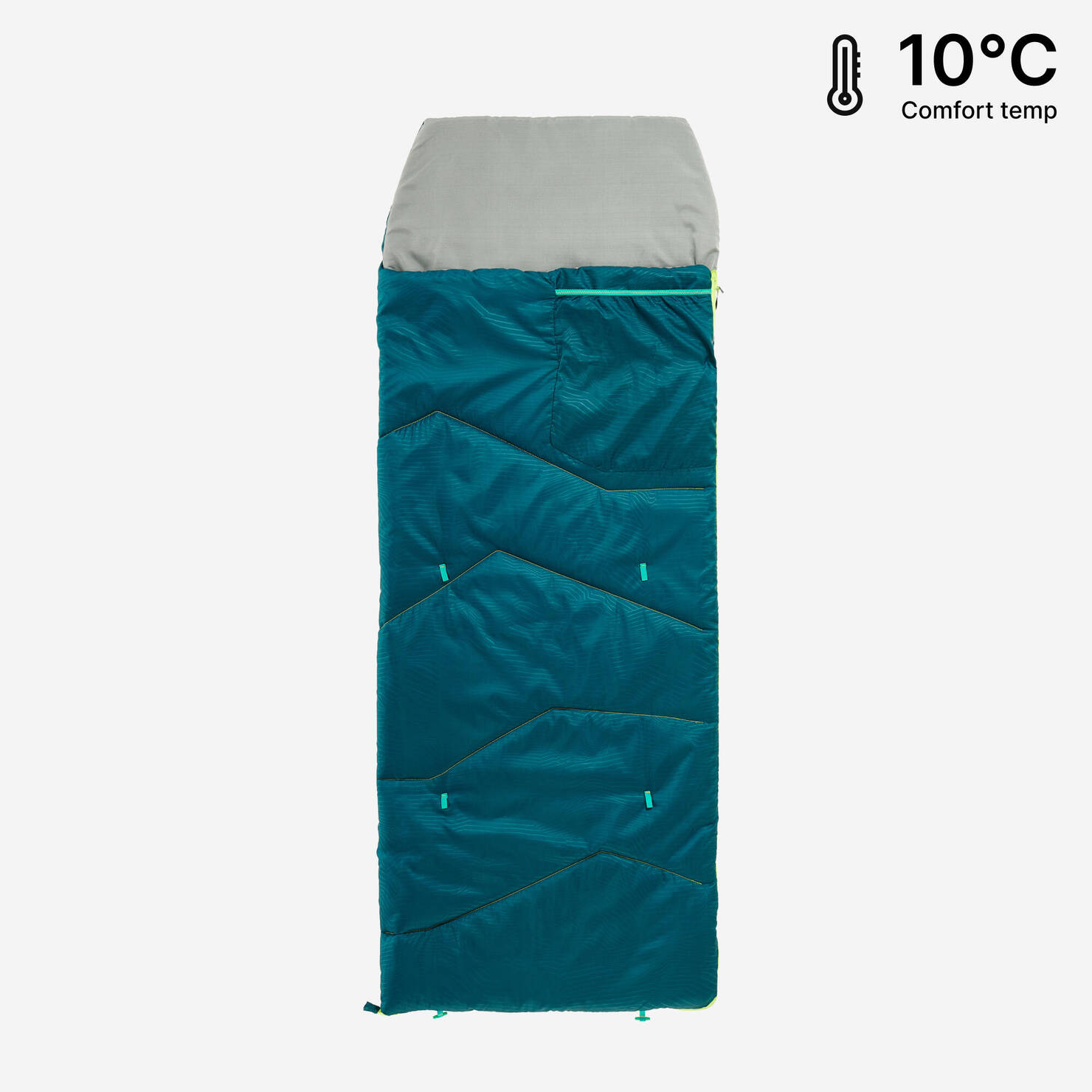 KIDS SLEEPING BAG MH100 10°C - BLUE