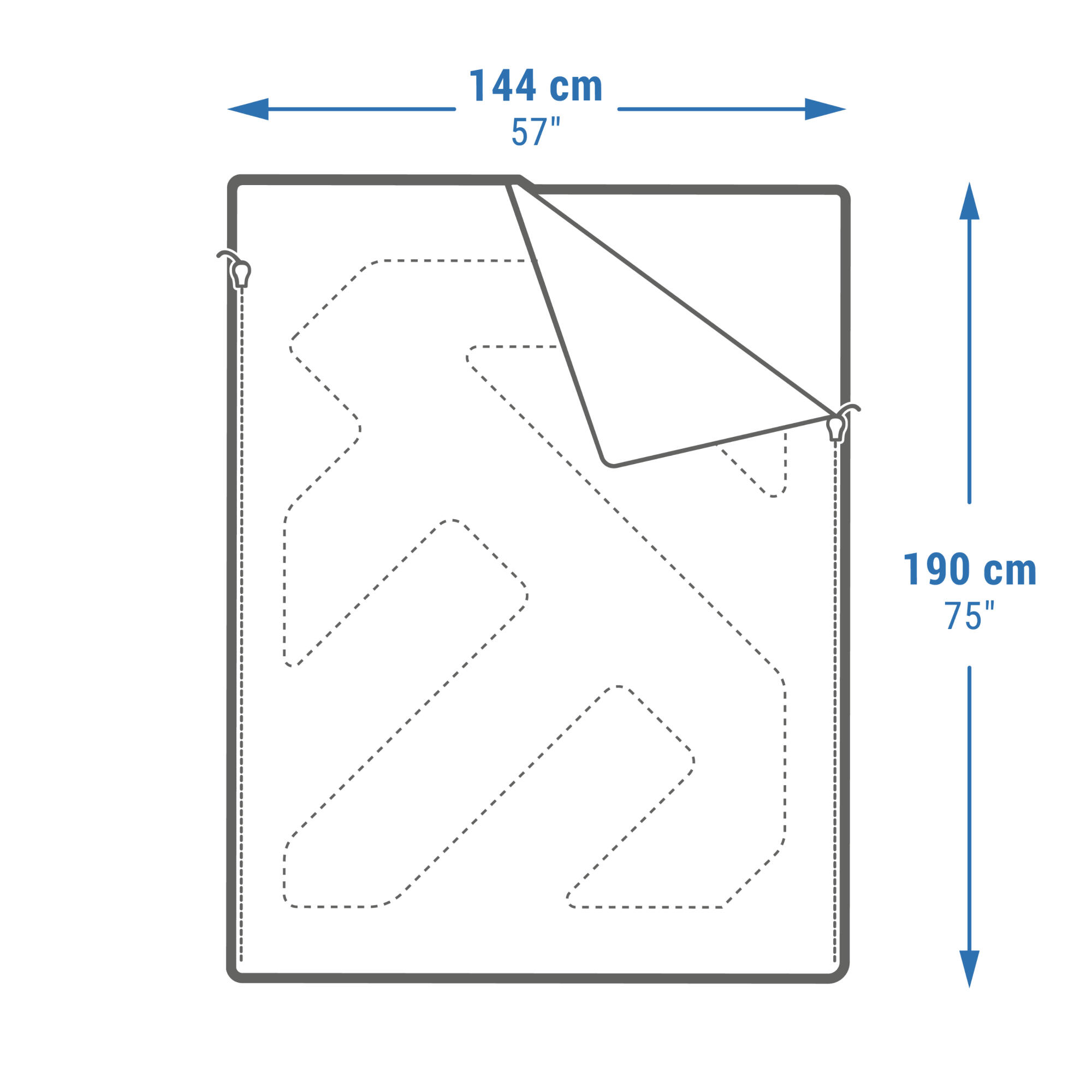 CAMPING SLEEPING BAG - ARPENAZ 10° DOUBLE - 2 PERSON