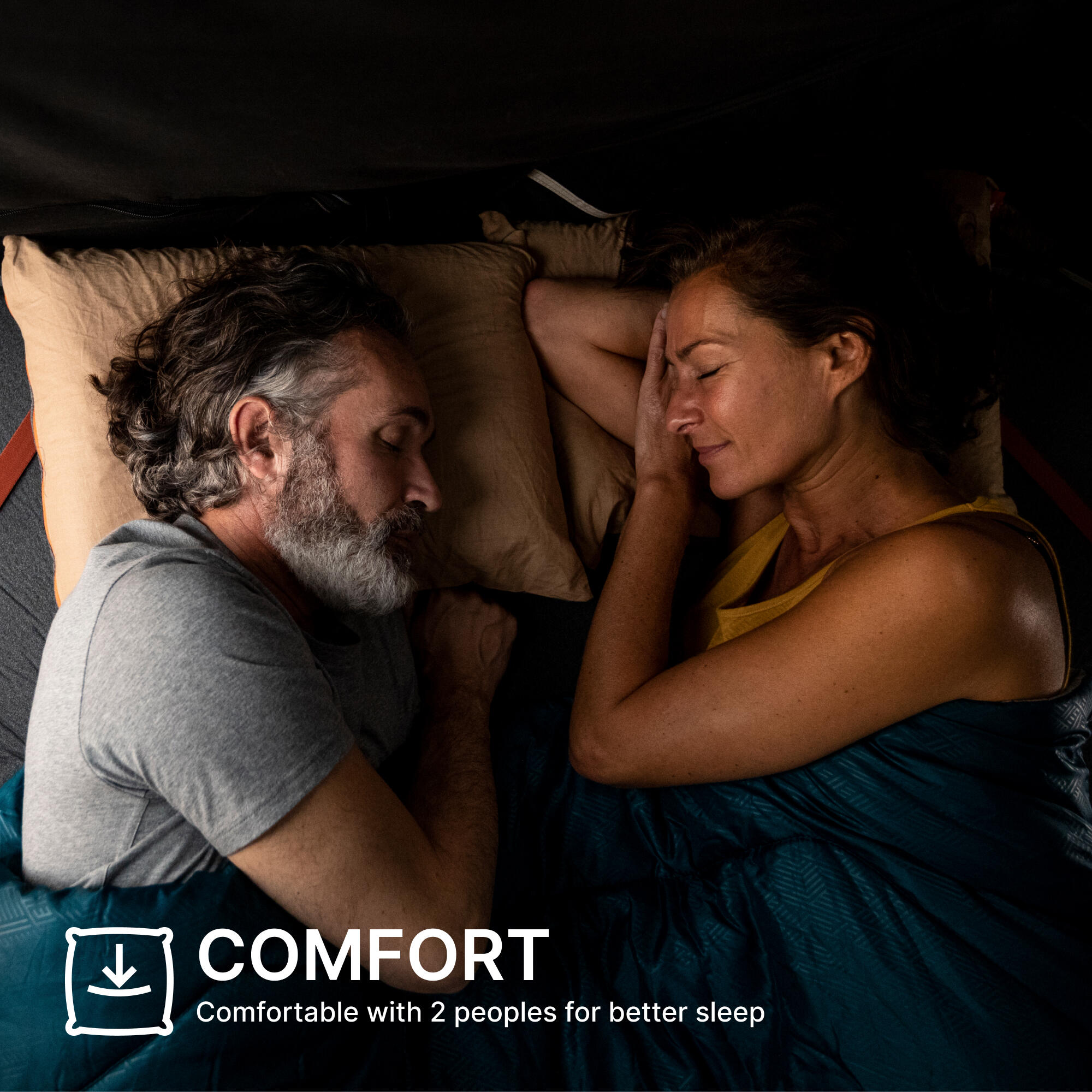 CAMPING SLEEPING BAG - ARPENAZ 10° DOUBLE - 2 PERSON