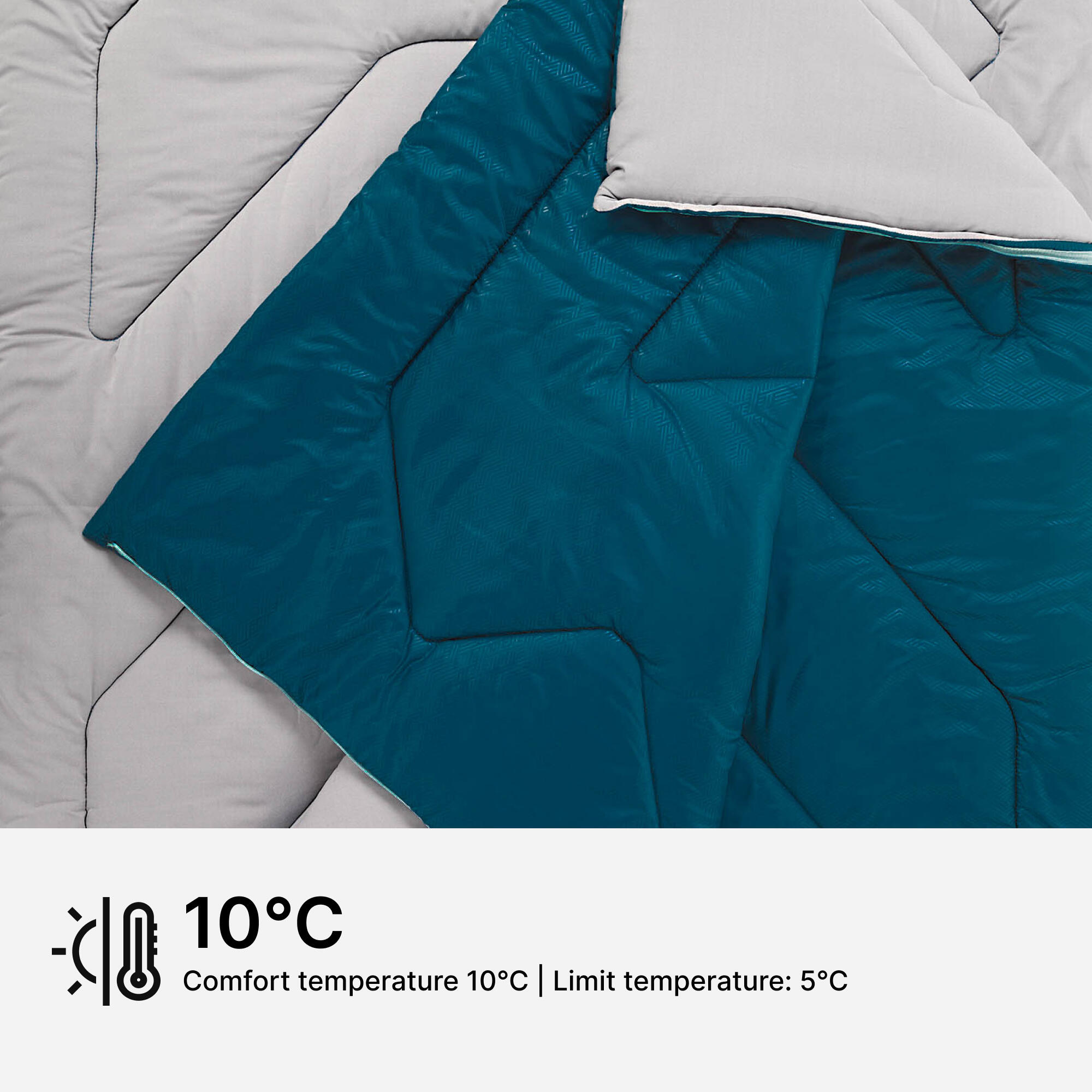 CAMPING SLEEPING BAG - ARPENAZ 10° DOUBLE - 2 PERSON