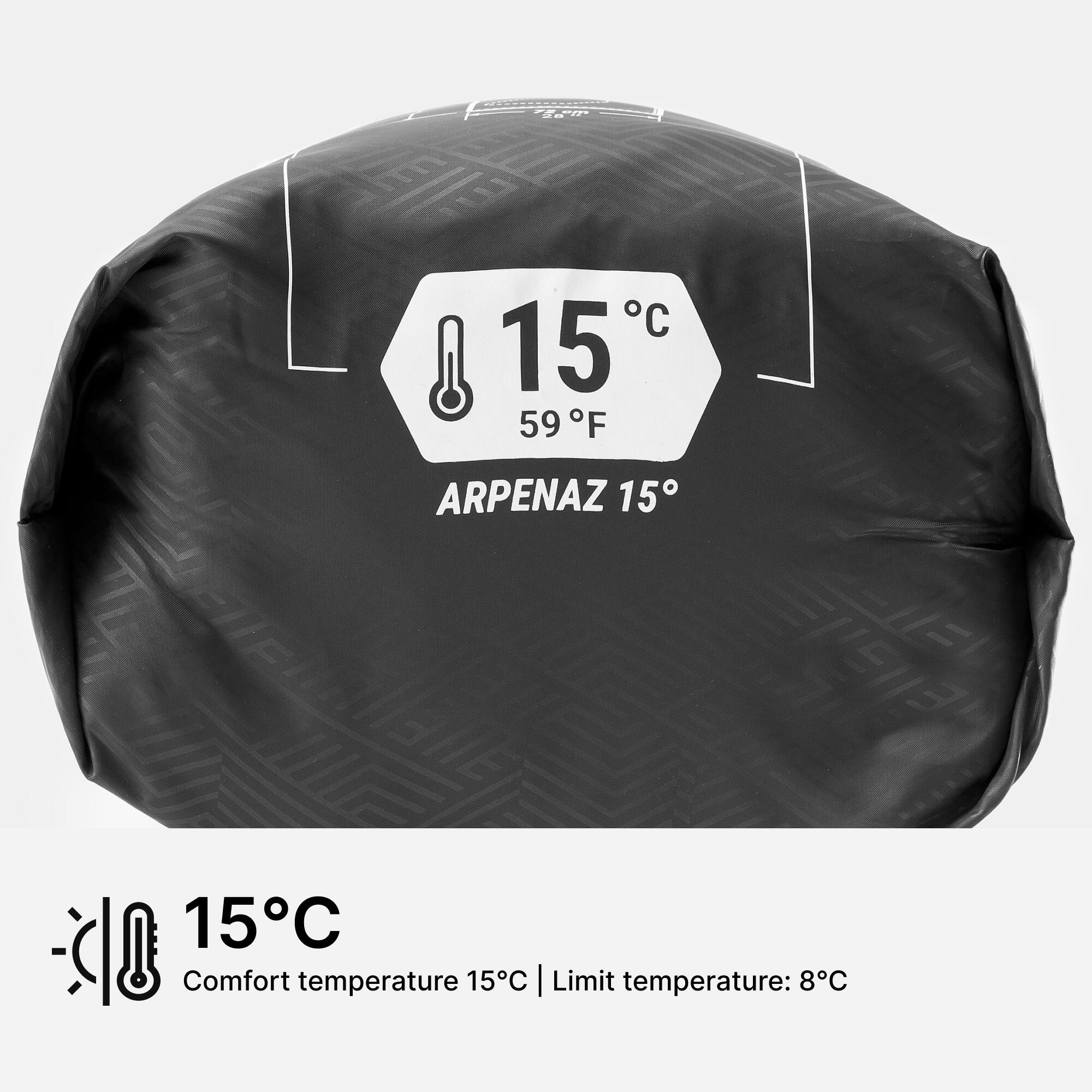 15°C camping sleeping bag Azpenaz 4/9