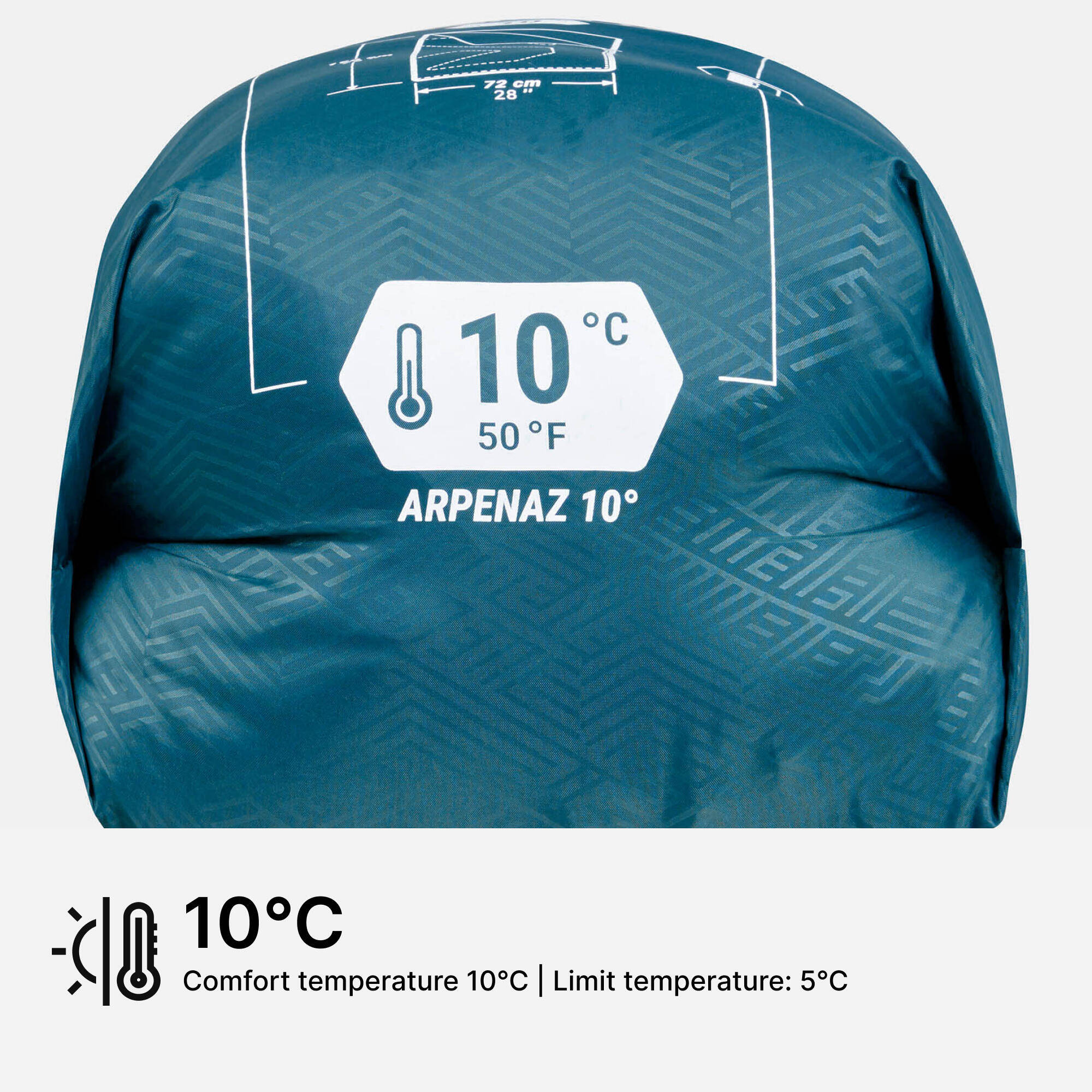 Camping Sleeping Bag Arpenaz 10° Dark Blue -  3