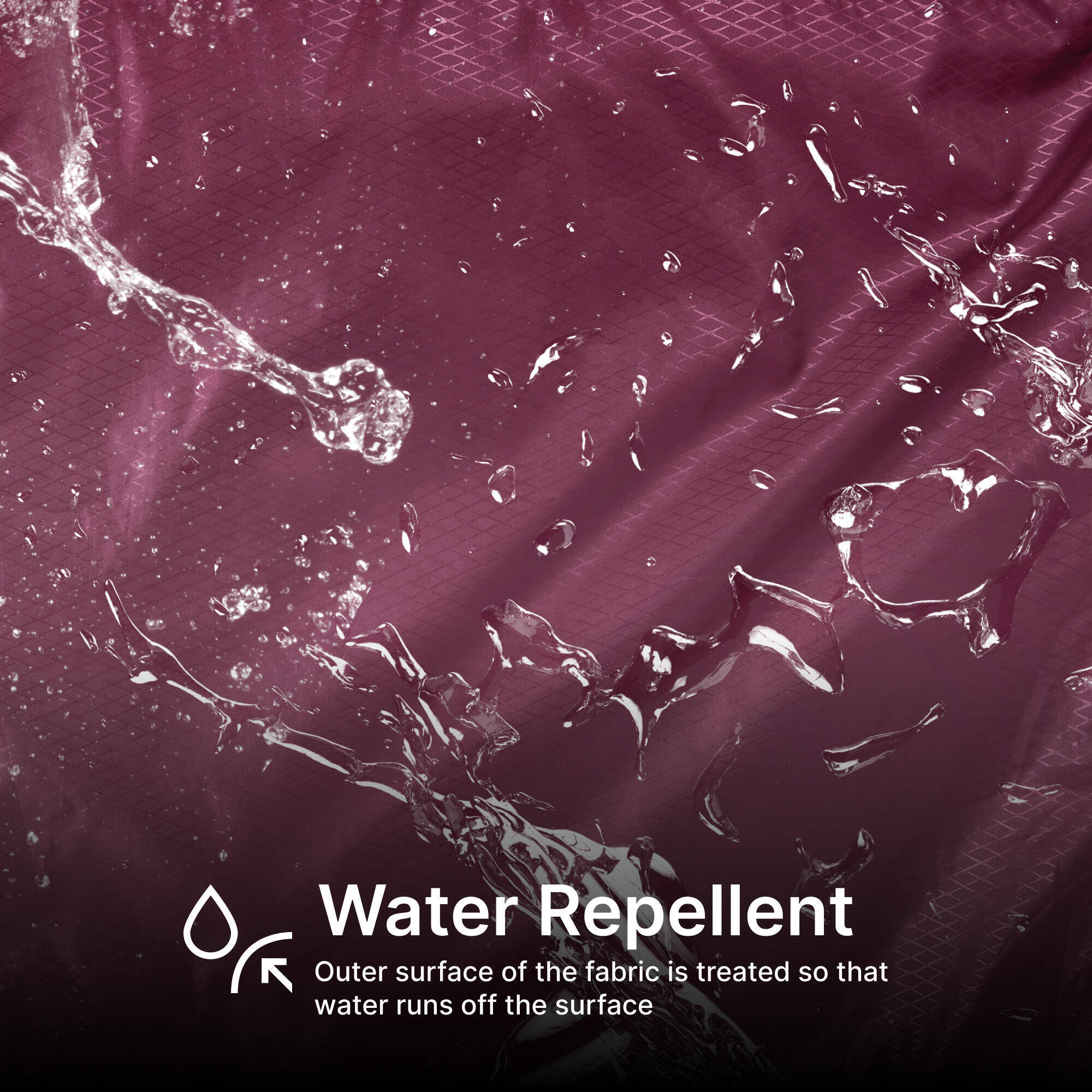 Sleeping Bag MT500 5°C  - Burgundy -  4