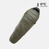 TREKKING MUMMY SLEEPING BAG - TREK 500 0°C WADDING TWINNABLE - KHAKI