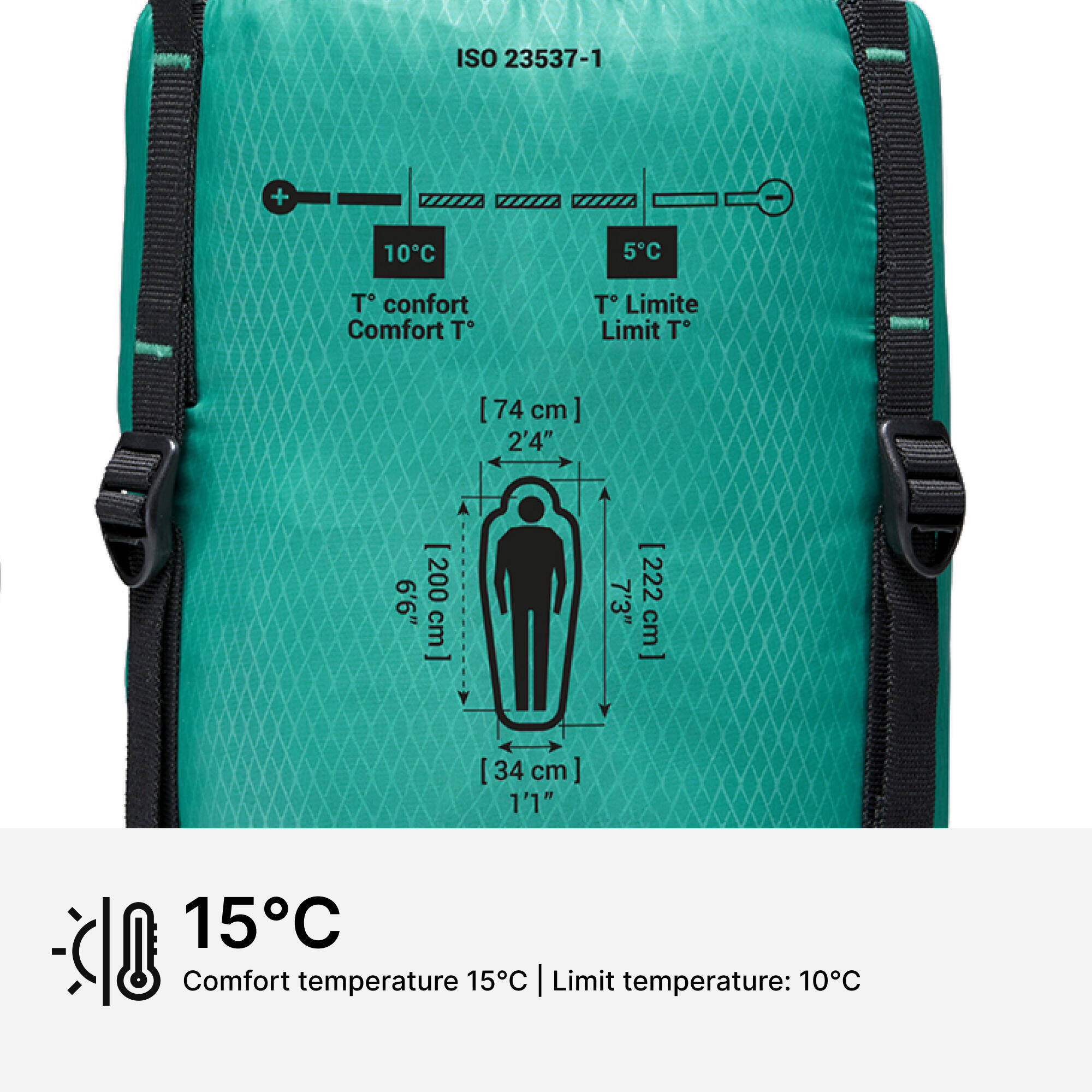 Sleeping Bag MT500 10°C - Polyester -  3