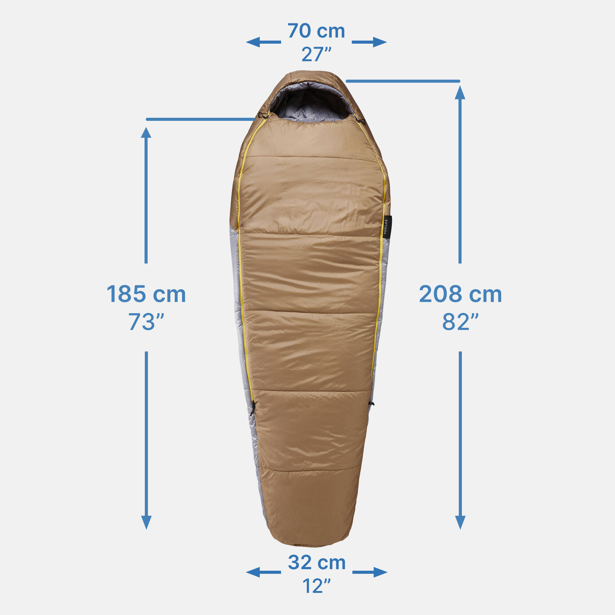 Trekking Sleeping Bag MT500 0°C - Polyester -  2
