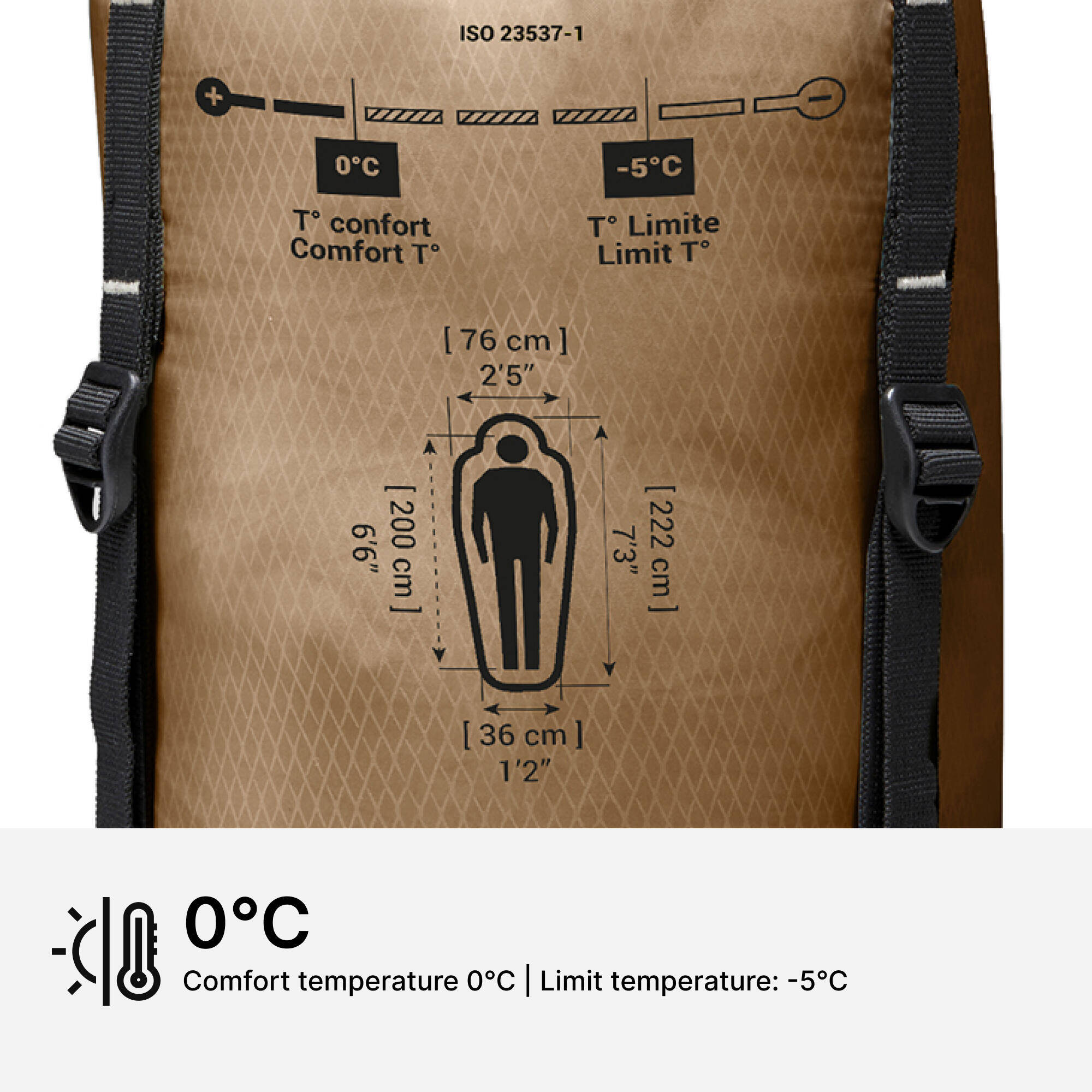 Trekking Sleeping Bag MT500 0°C - Polyester -  3
