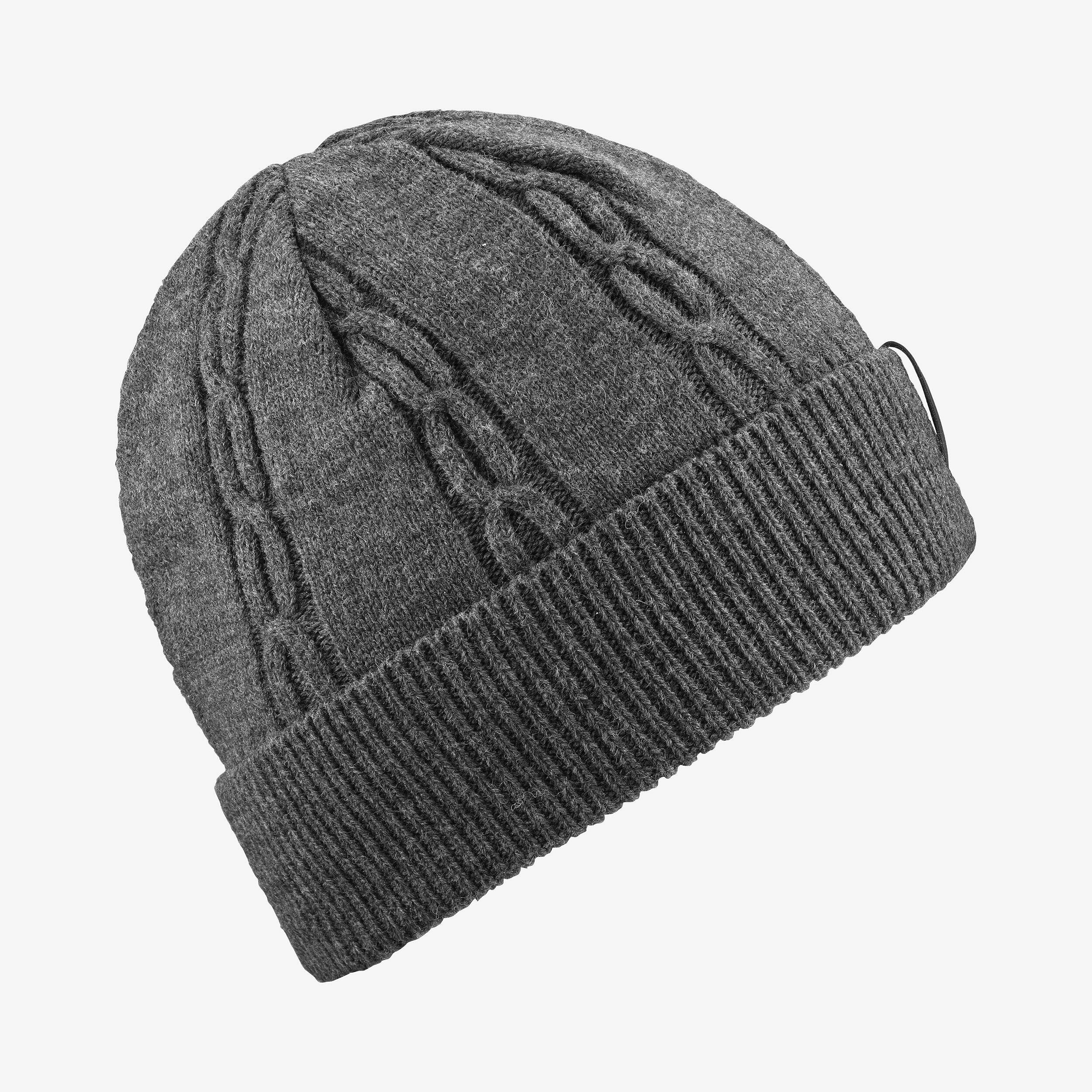 Adults' Wool Beanie Hat TORSADE 900 - Grey -  5