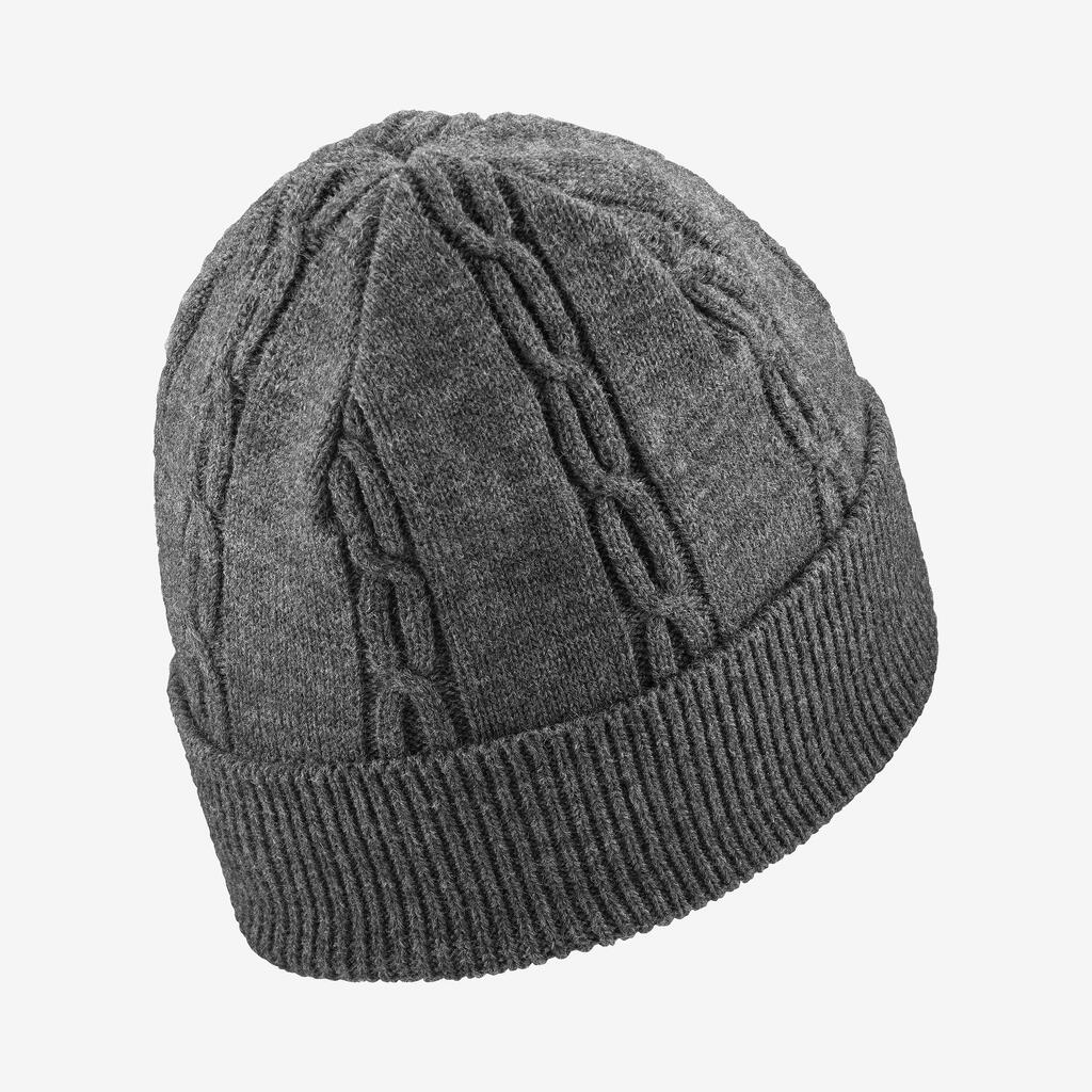 Adults’ Virgin Wool Cable-Knit Hat - Grey