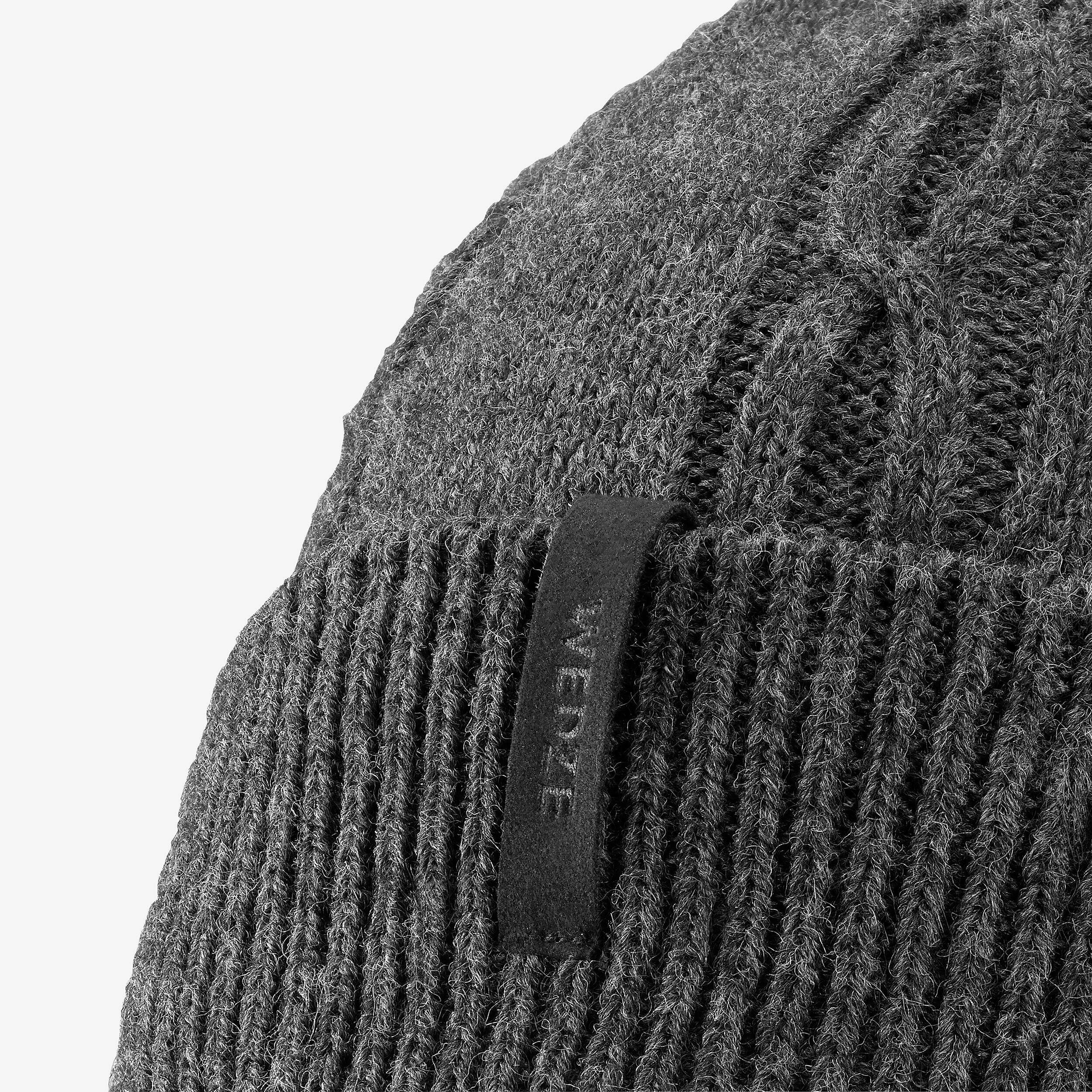 Adults' Wool Beanie Hat TORSADE 900 - Grey -  4