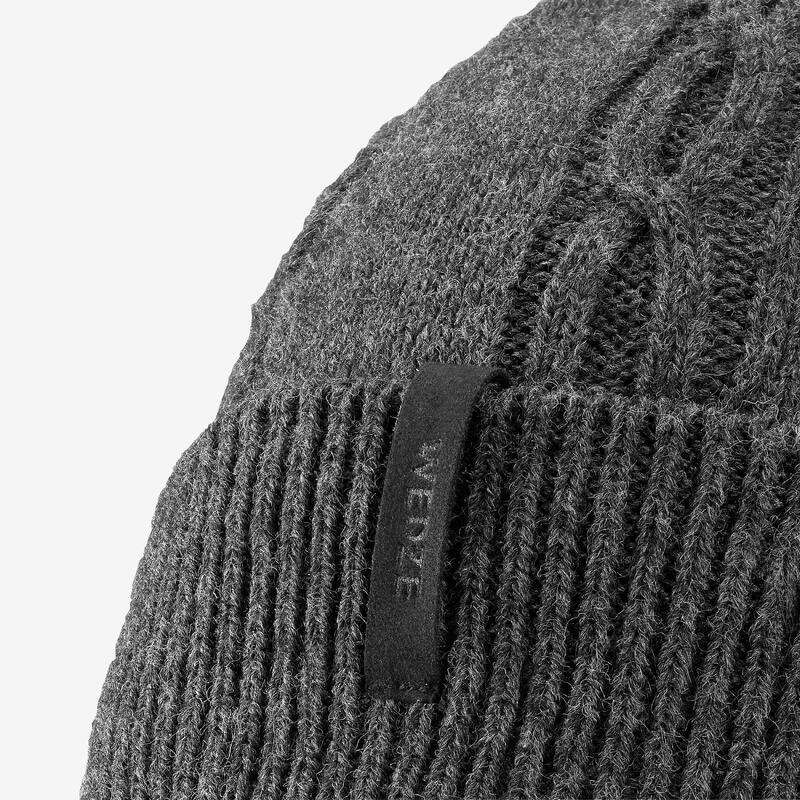 Gorro em lã adulto, TORSADE 900 cinzento