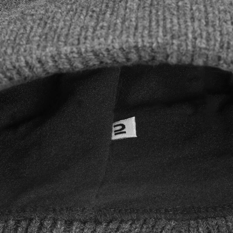 Gorro em lã adulto, TORSADE 900 cinzento