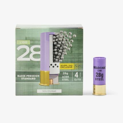 Cartucho Solognac L100 28 gr IW Acero BP N.° 4 x25