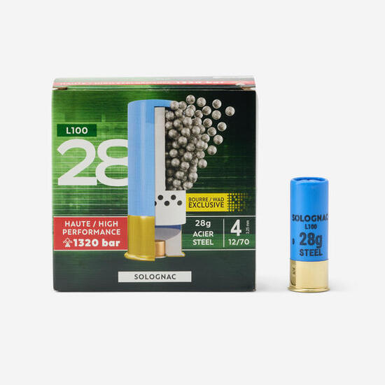 CARTOUCHE L100 28G IW ACIER HAUTE VITESSE N°4 X25