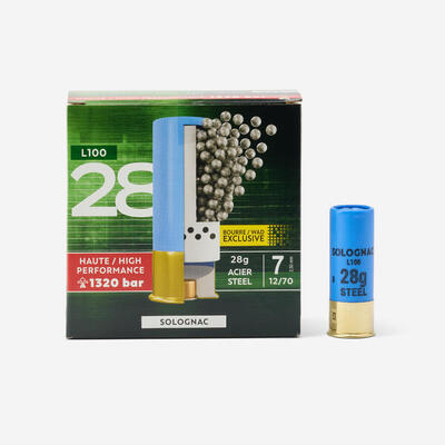 Cartucho Caza Solognac L100 28 gr IW Acero Alta Velocidad N.° 7 x25
