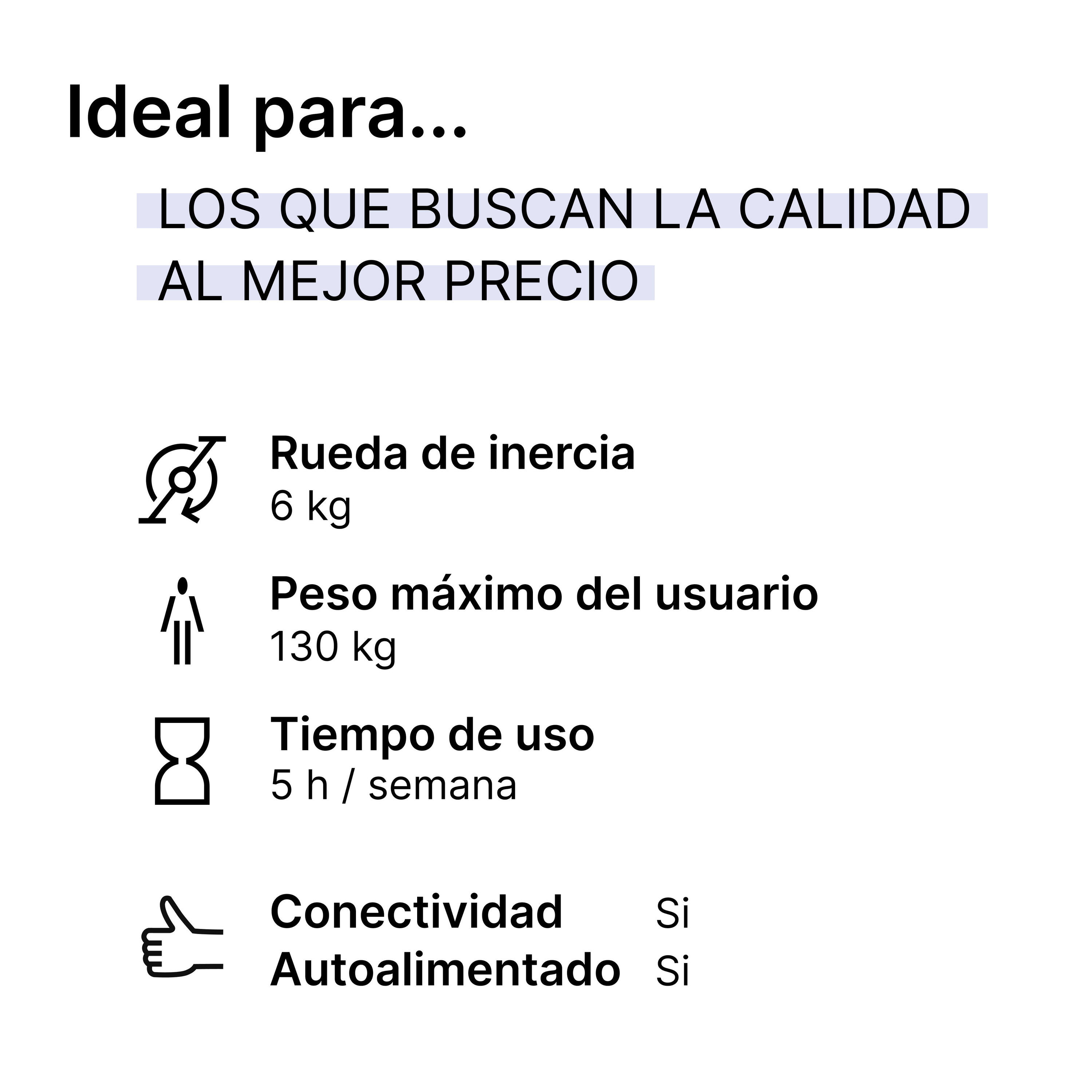 Bicicleta Estática EB520 B Resistencia Motorizada Garantía Decathlon 2/16