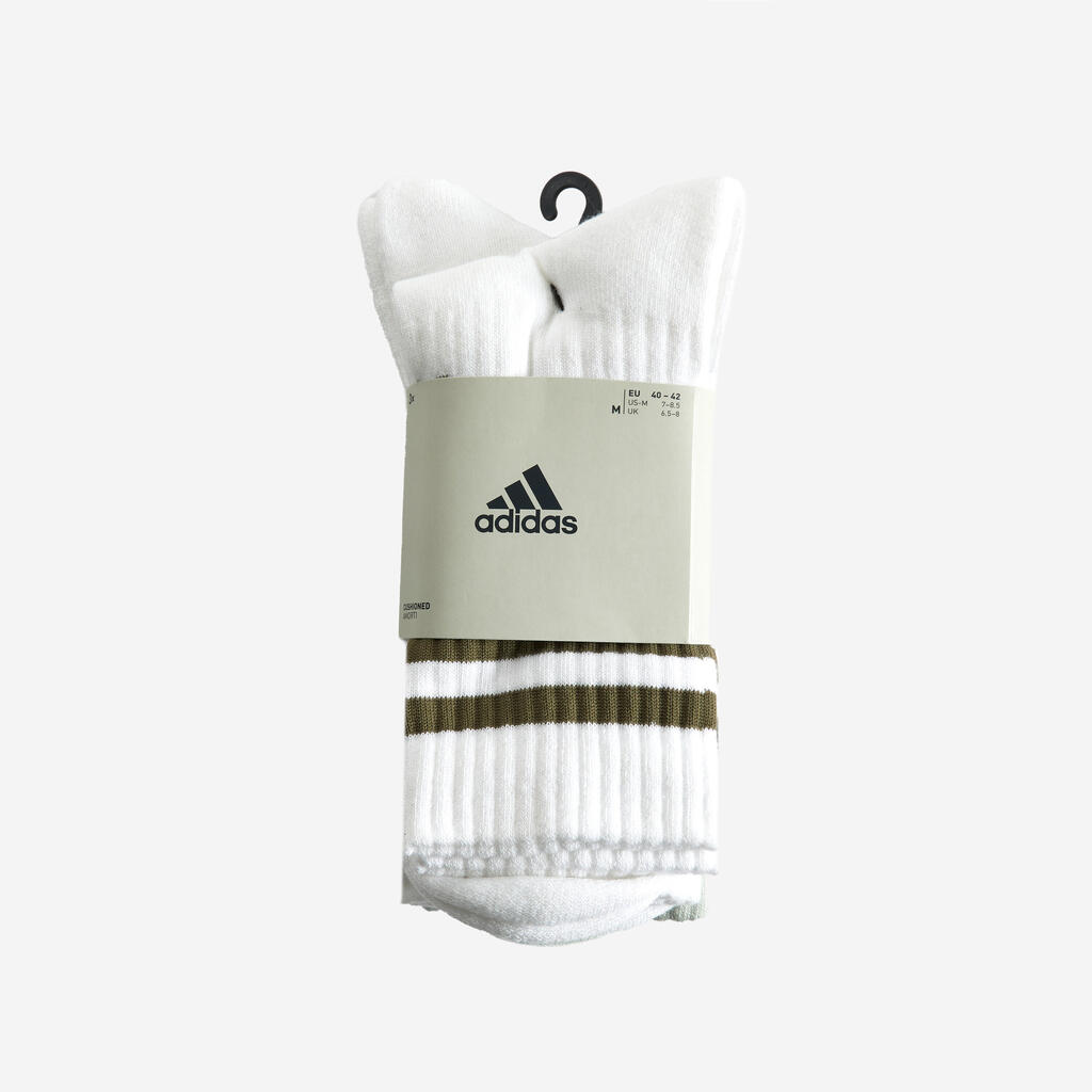 ADIDAS vysoké športové ponožky modré sivé 3 páry