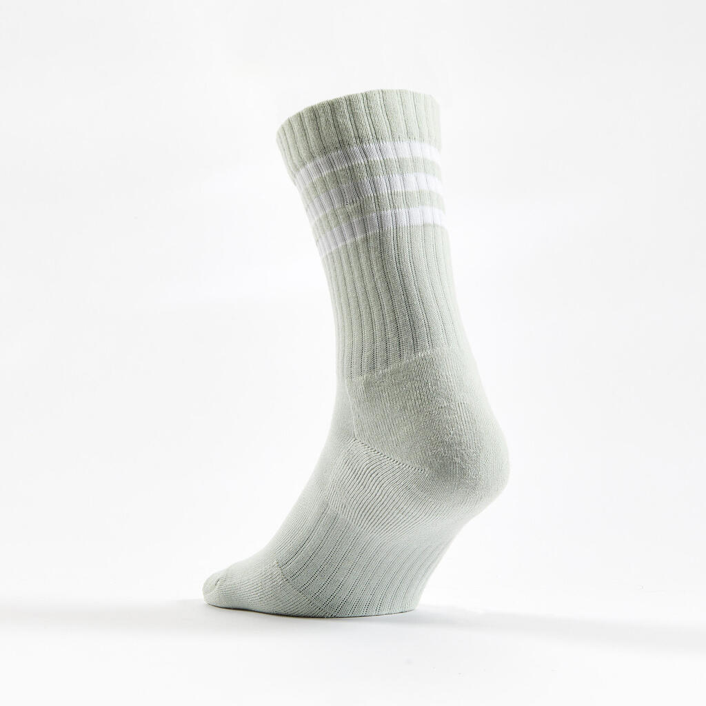 ADIDAS vysoké športové ponožky modré sivé 3 páry