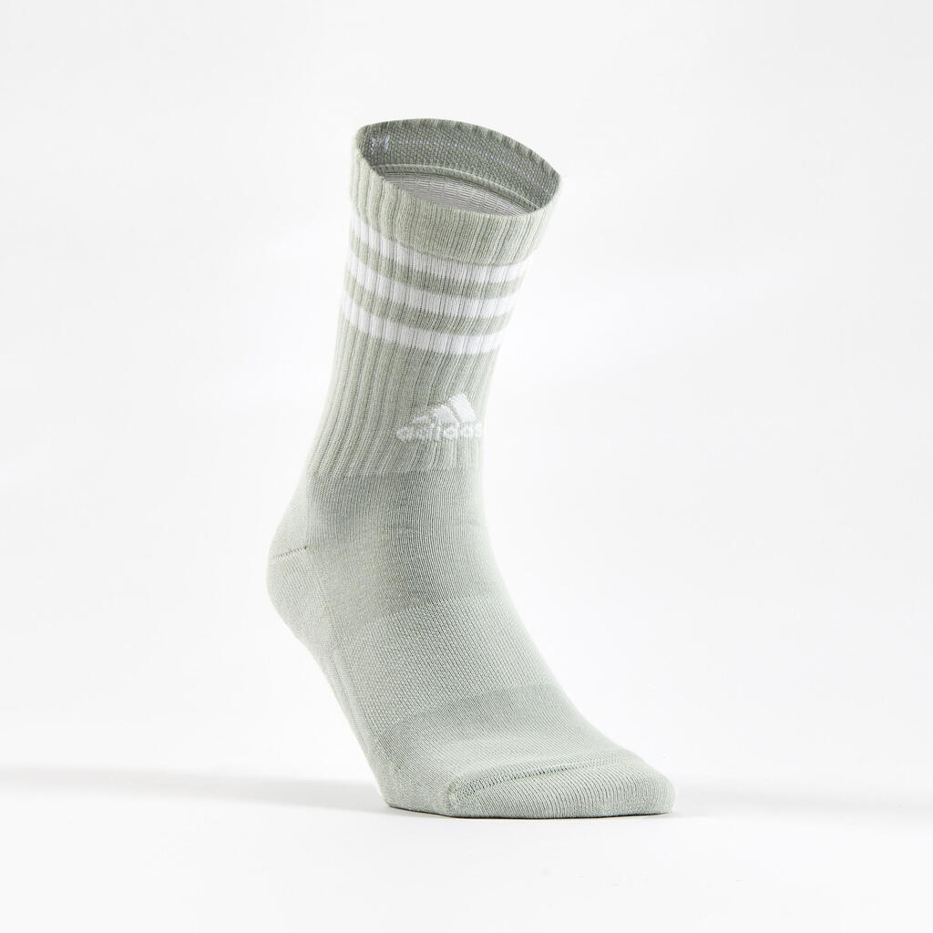 ADIDAS vysoké športové ponožky modré sivé 3 páry