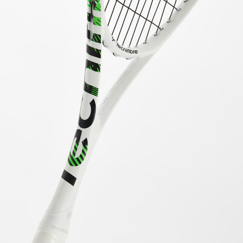 Raquette de squash Tecnifibre slash 135 blanche.