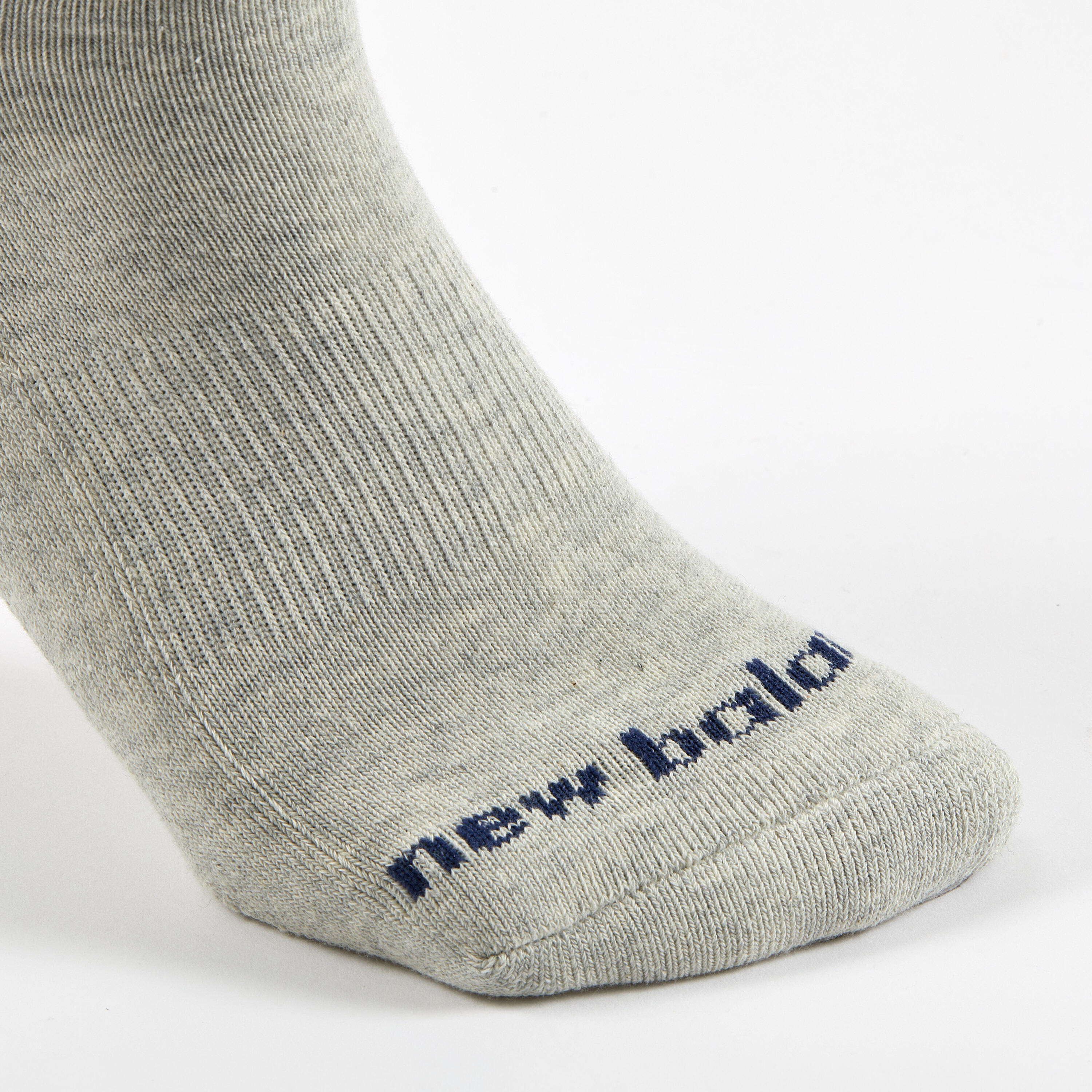 Chaussettes de sport hautes New Balance x 3 grises bandes de couleur 3/6