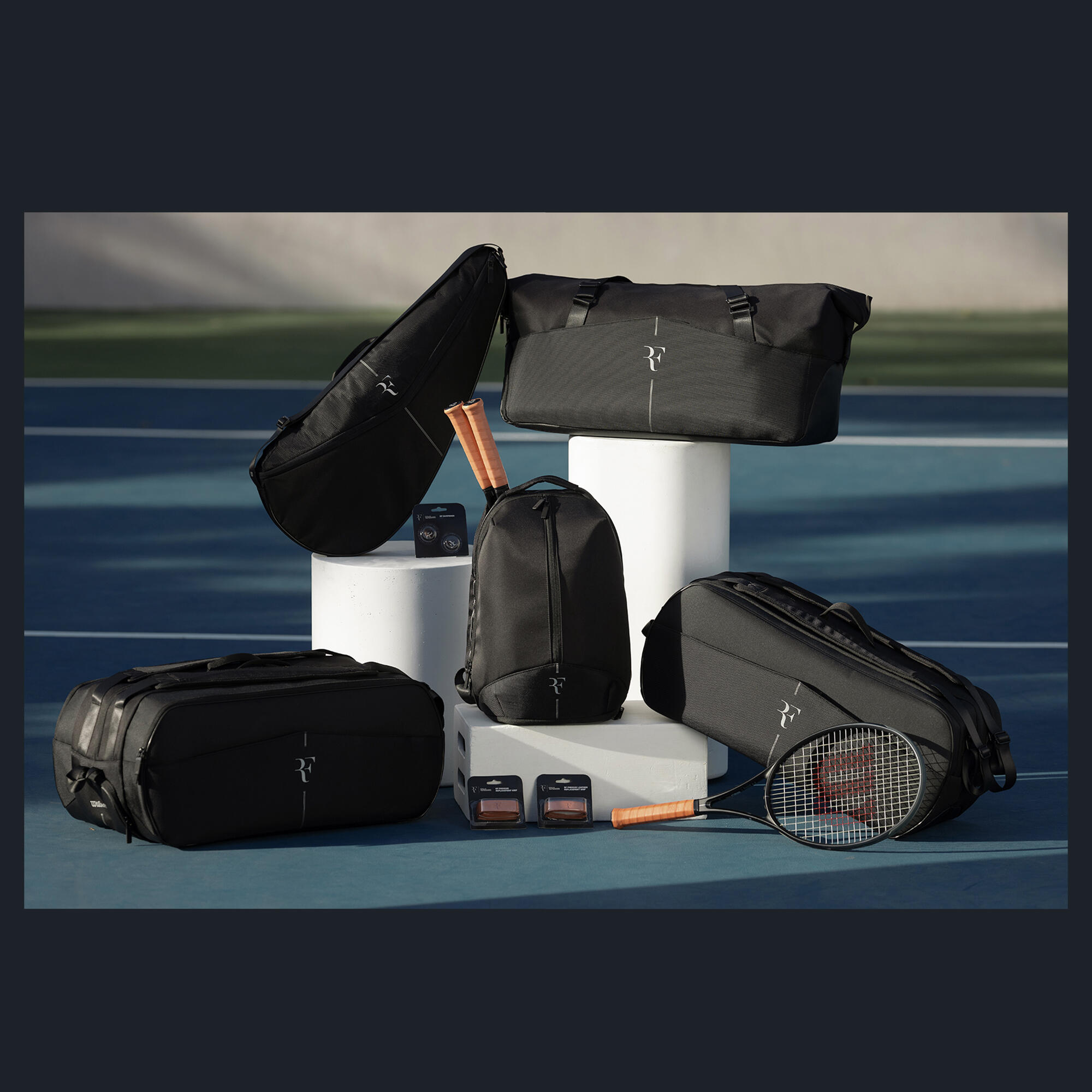 Borsa tennis Roger Federer nera 9/9
