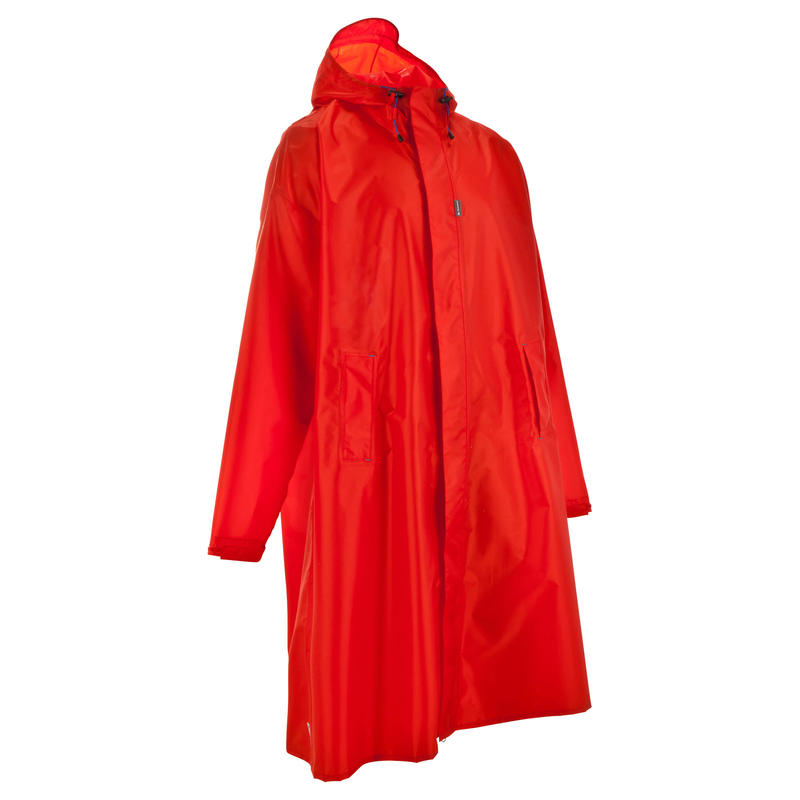Cape de pluie randonnée pédestre montagne FORCLAZ 75 litres P / M rouge Cape de pluie randonnée pédestre montagne FORCLAZ 75 litres P / M rouge