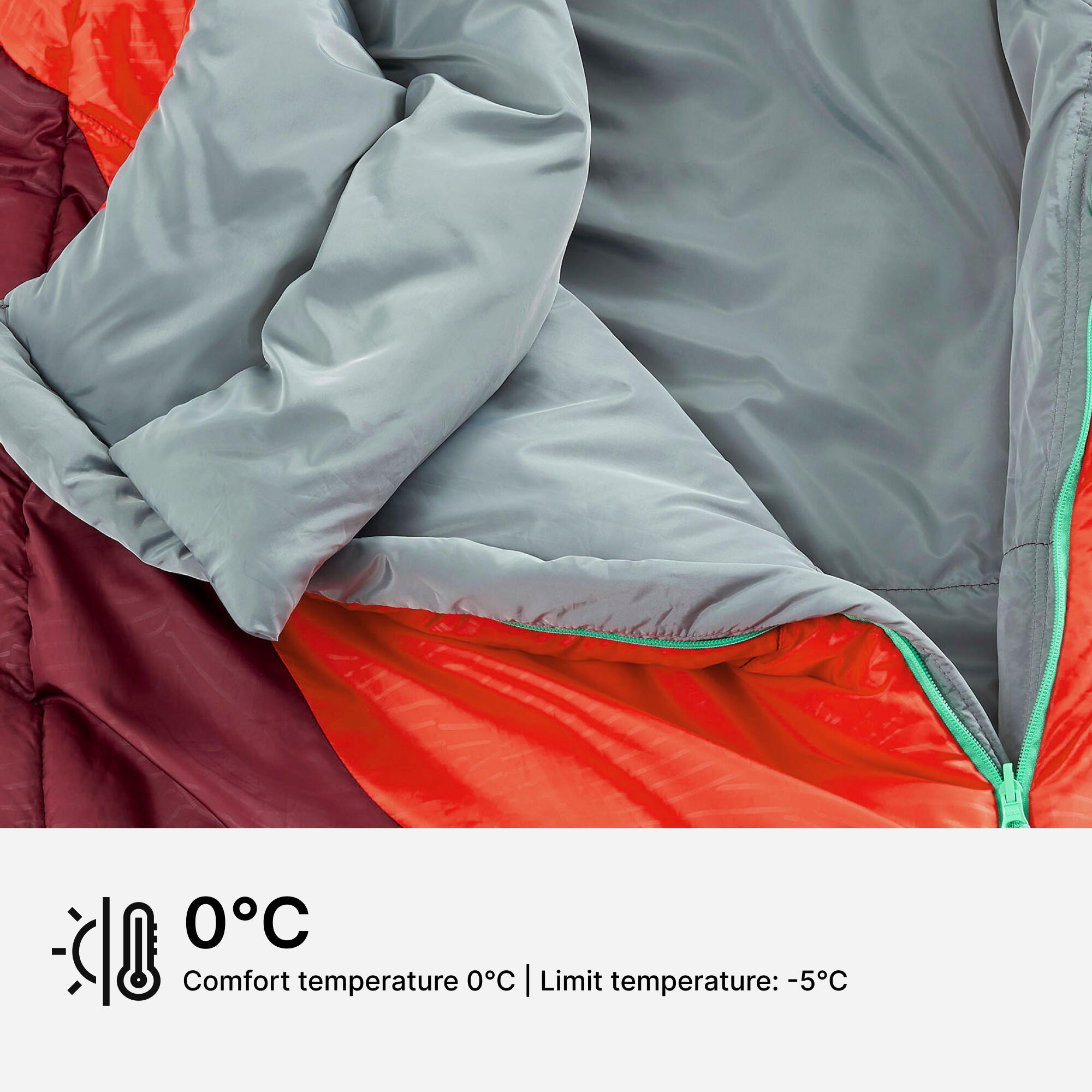 Children’s Sleeping Bag 0°C, MH500 - Red