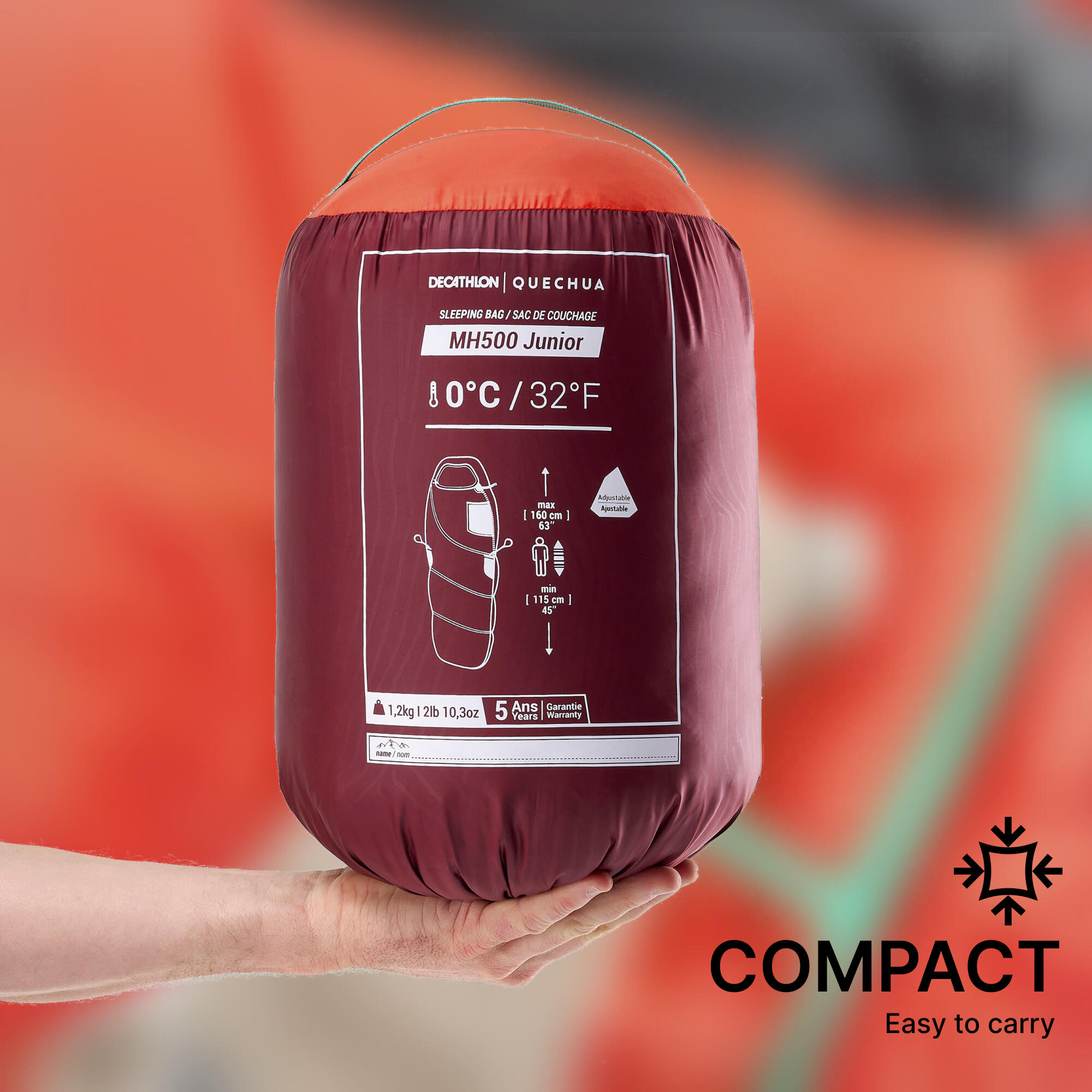 Children's Sleeping Bag MH500 0°C red