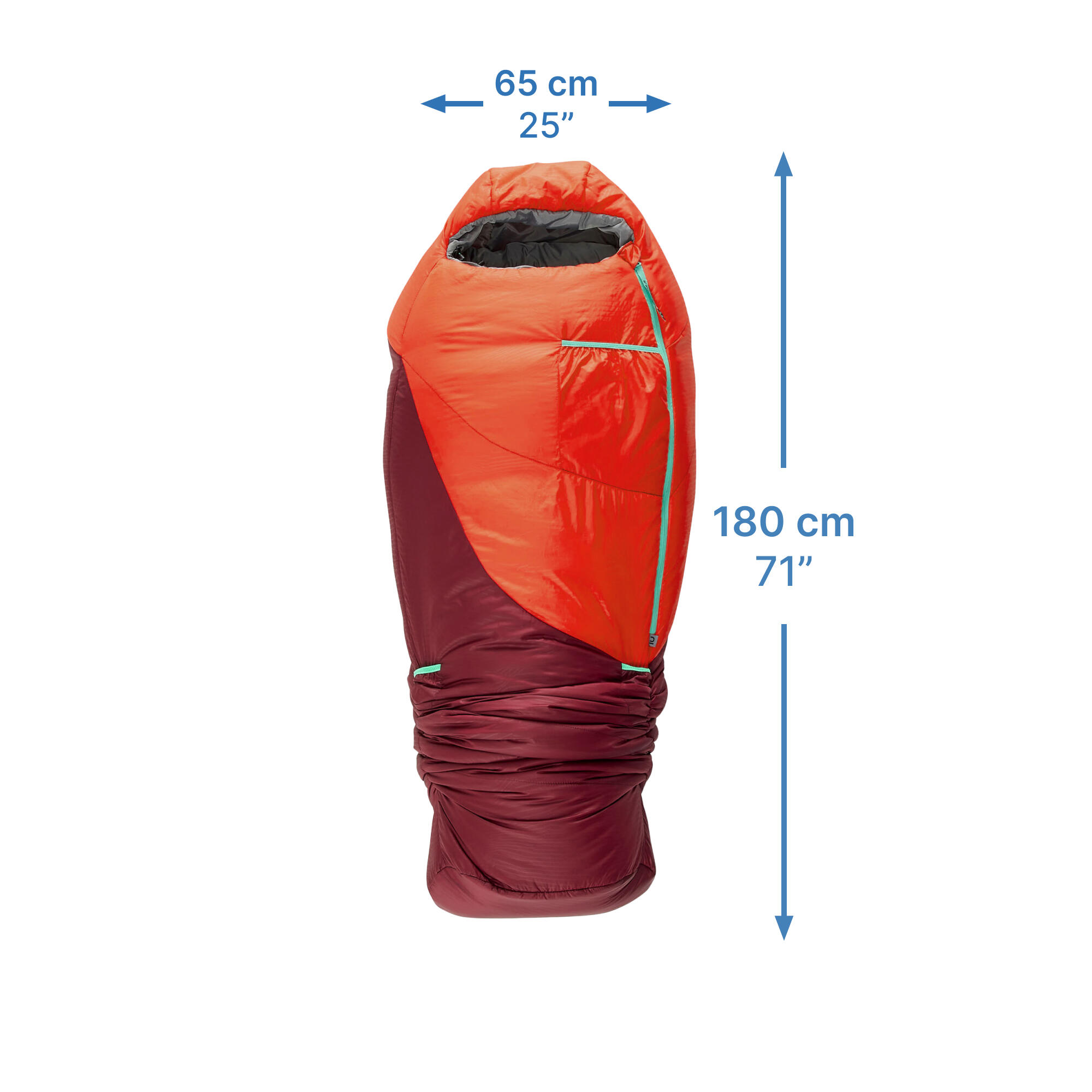 Children’s Sleeping Bag 0°C, MH500 - Red