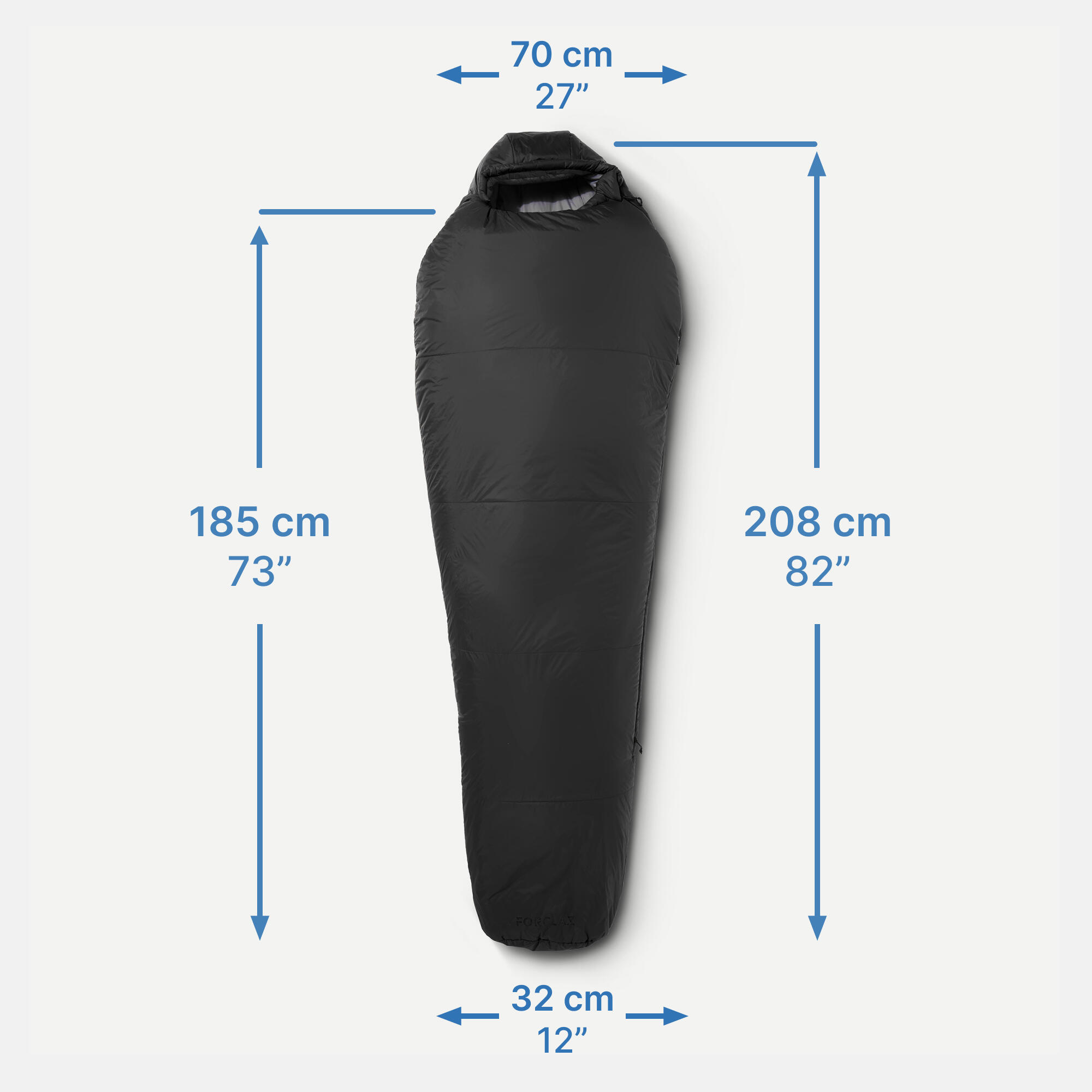 Trekking Sleeping Bag MT500 5°C Synthetic