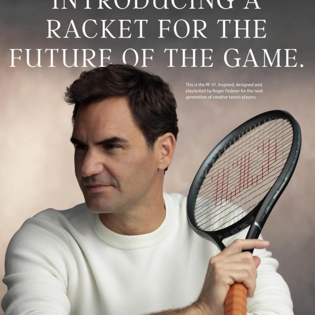 Suaugusiųjų teniso raketė be stygų „Roger Federer 01“, 300 g, juoda