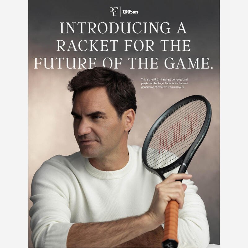Raquette de tennis adulte - RF 01 future 280g non cordée noire