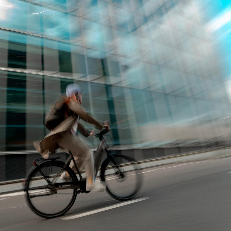 Elektrische stadsfiets automatische Owuru versnelling laag frame LD 940E connect