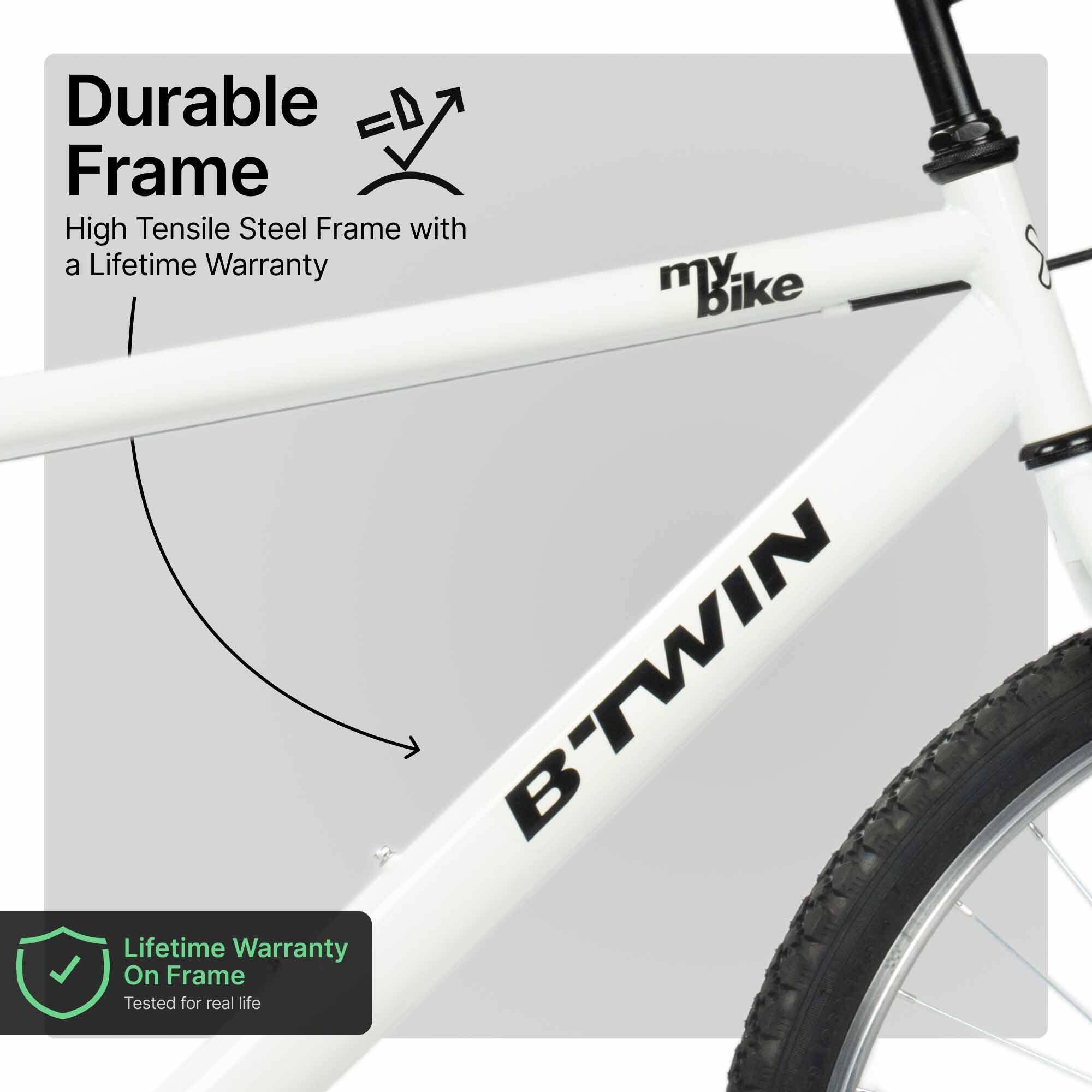 City Cycle Btwin My Bike - Steel Frame, Single Speed, V-Brakes, Aluminium Rims -  3