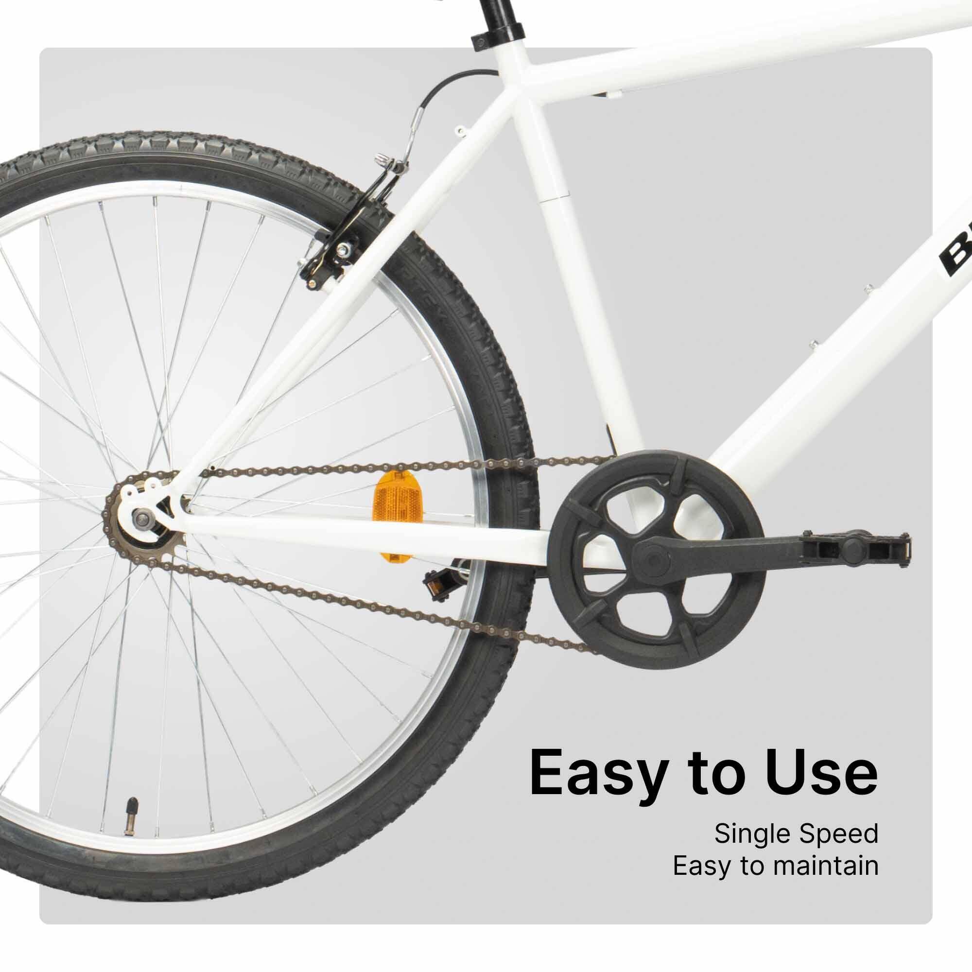 City Cycle Btwin My Bike - Steel Frame, Single Speed, V-Brakes, Aluminium Rims -  5