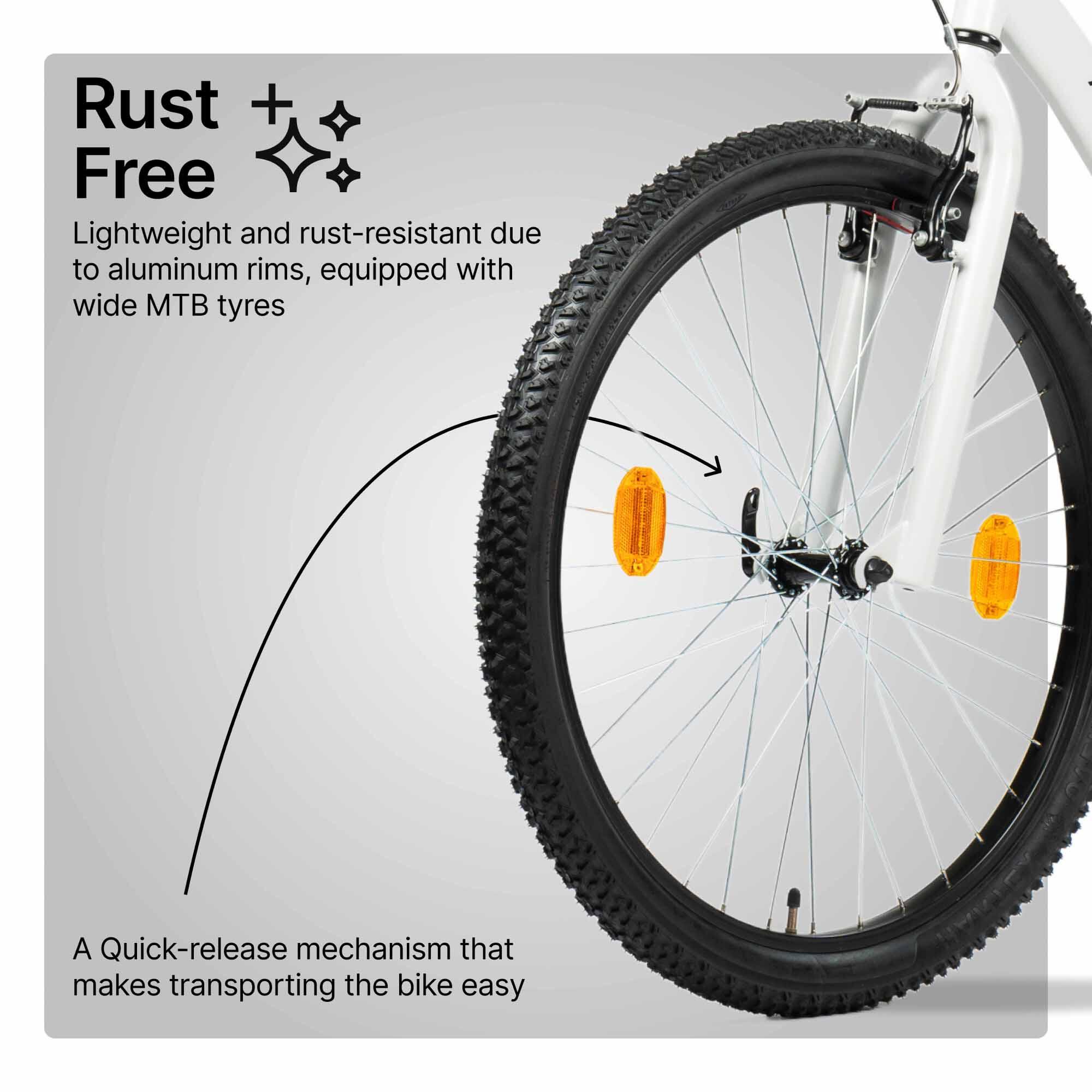 Mtb st 20 low frame white 26 inch sale