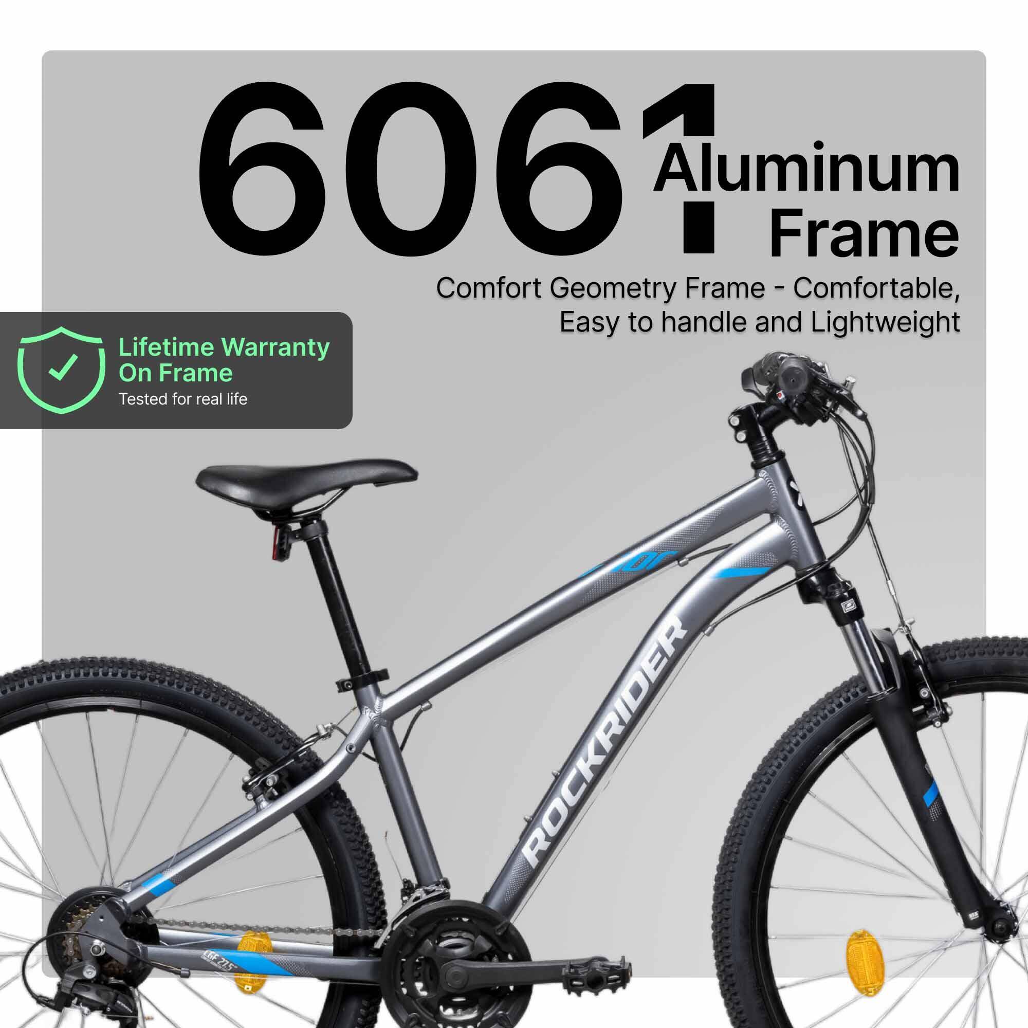 Mountain Bike Rockrider ST100 Grey - Aluminium Frame, 21 Speed, 80mm Suspension -  3