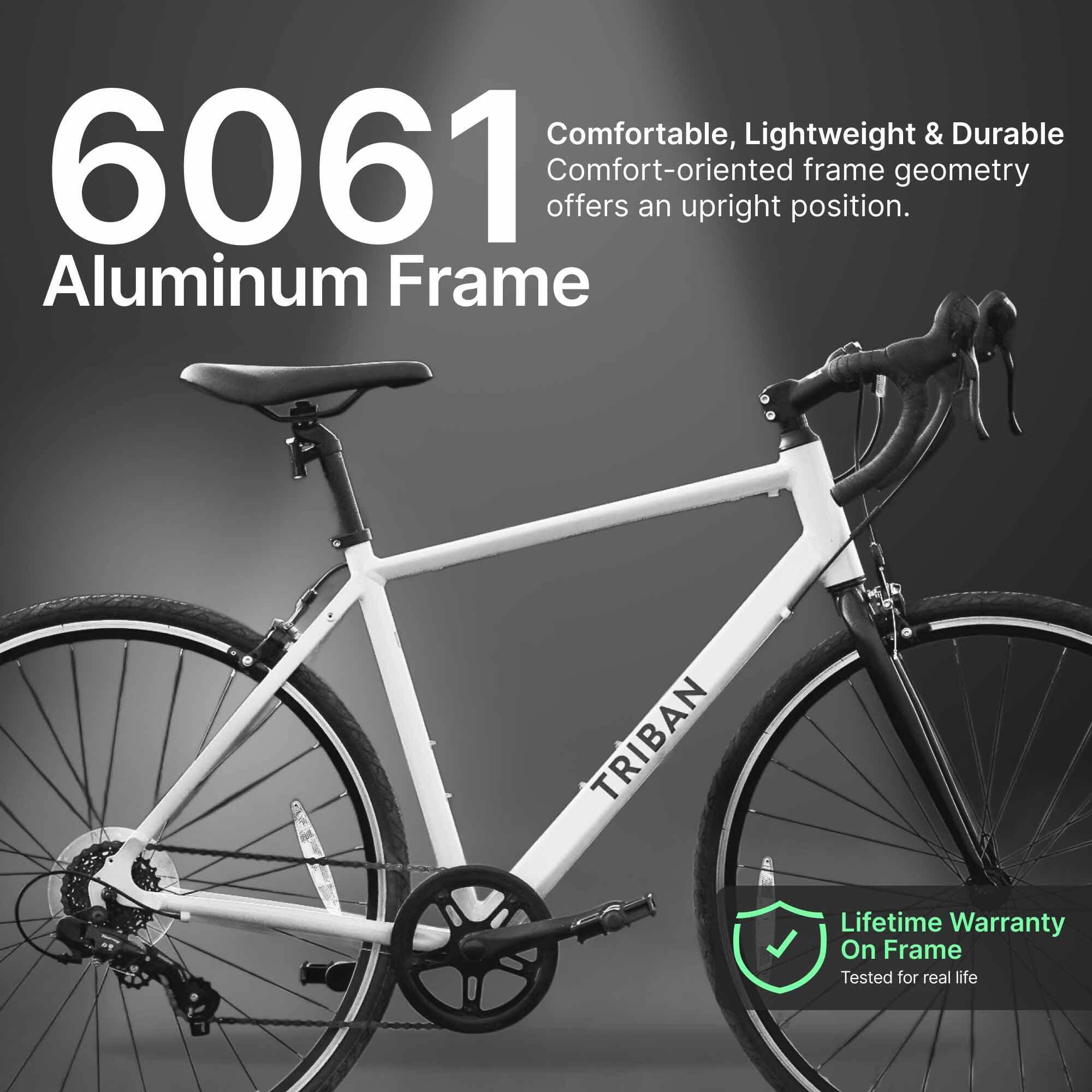 Road Bike Triban RC100 Drop Bar - Integrated Shifters, 7 Speed, Aluminium Frame -  3
