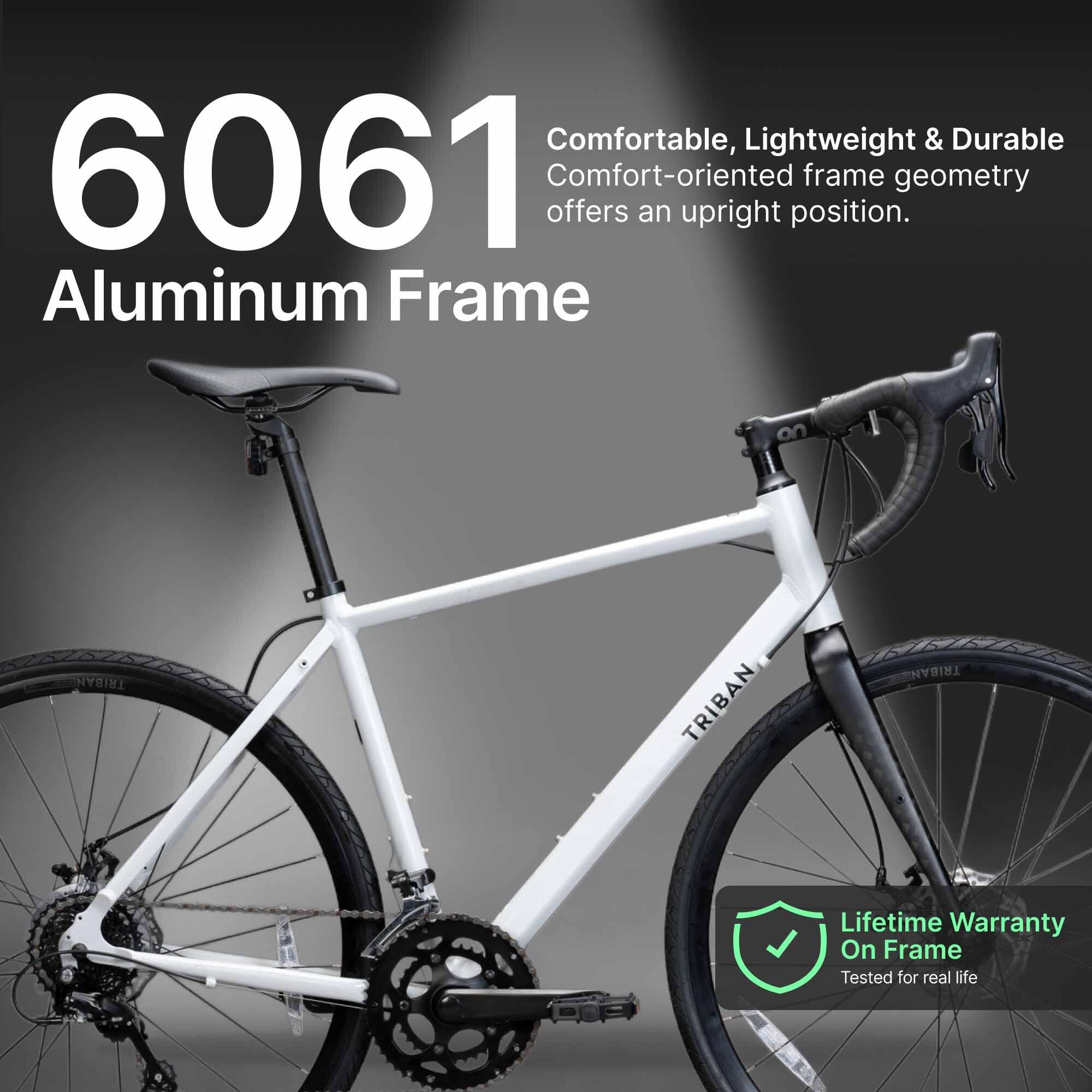 Buy Adult Road Bike Triban RC 120 Disc White Online Decathlon