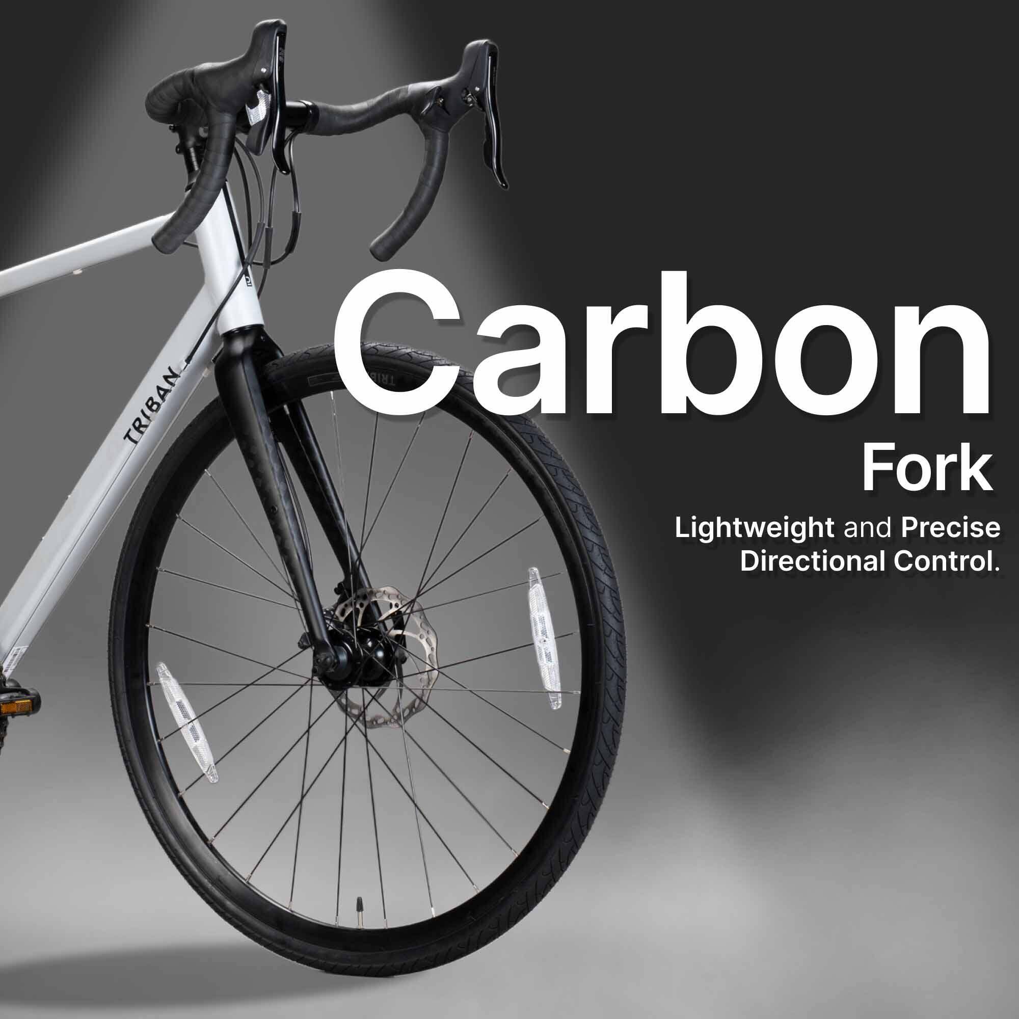 Road Bike Triban RC120 - Disc Brakes, Carbon Fork, 2x8 Speed, Aluminium Frame -  4