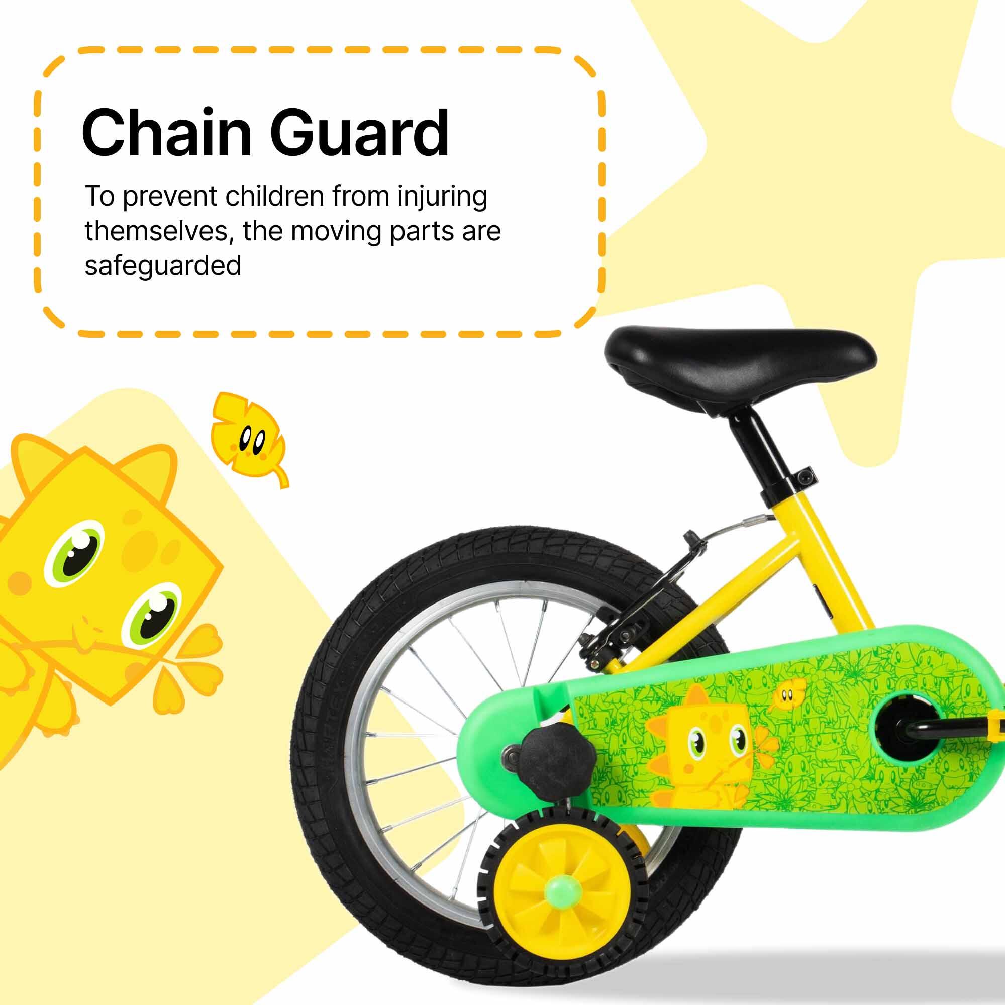 Vélo Enfant Dinobikes 12 Pouces Vert - Pour Garçons 3-5 Ans, 90% Pré-monté, Roues Latérales Amovibles, Certifié TÜV - 7