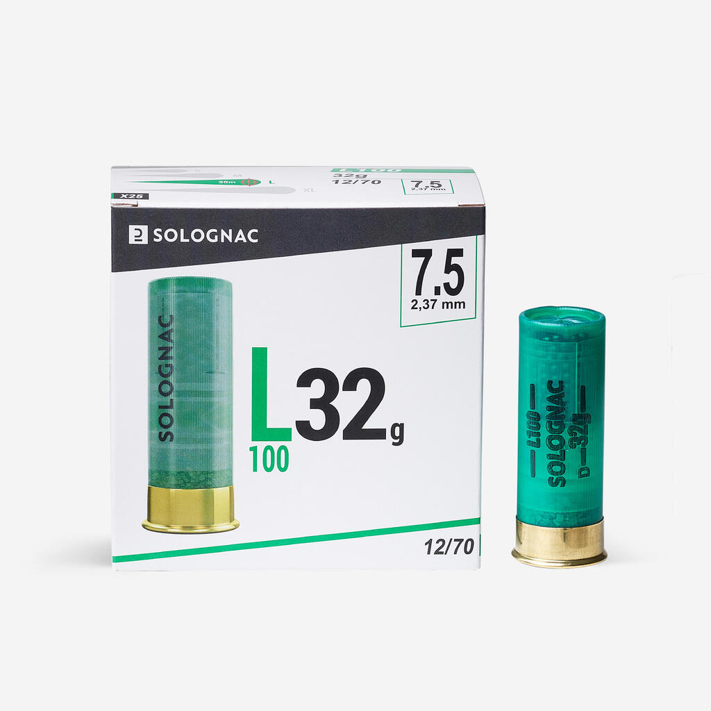 L100 12 GAUGE CARTRIDGE No.7.5 32g X25