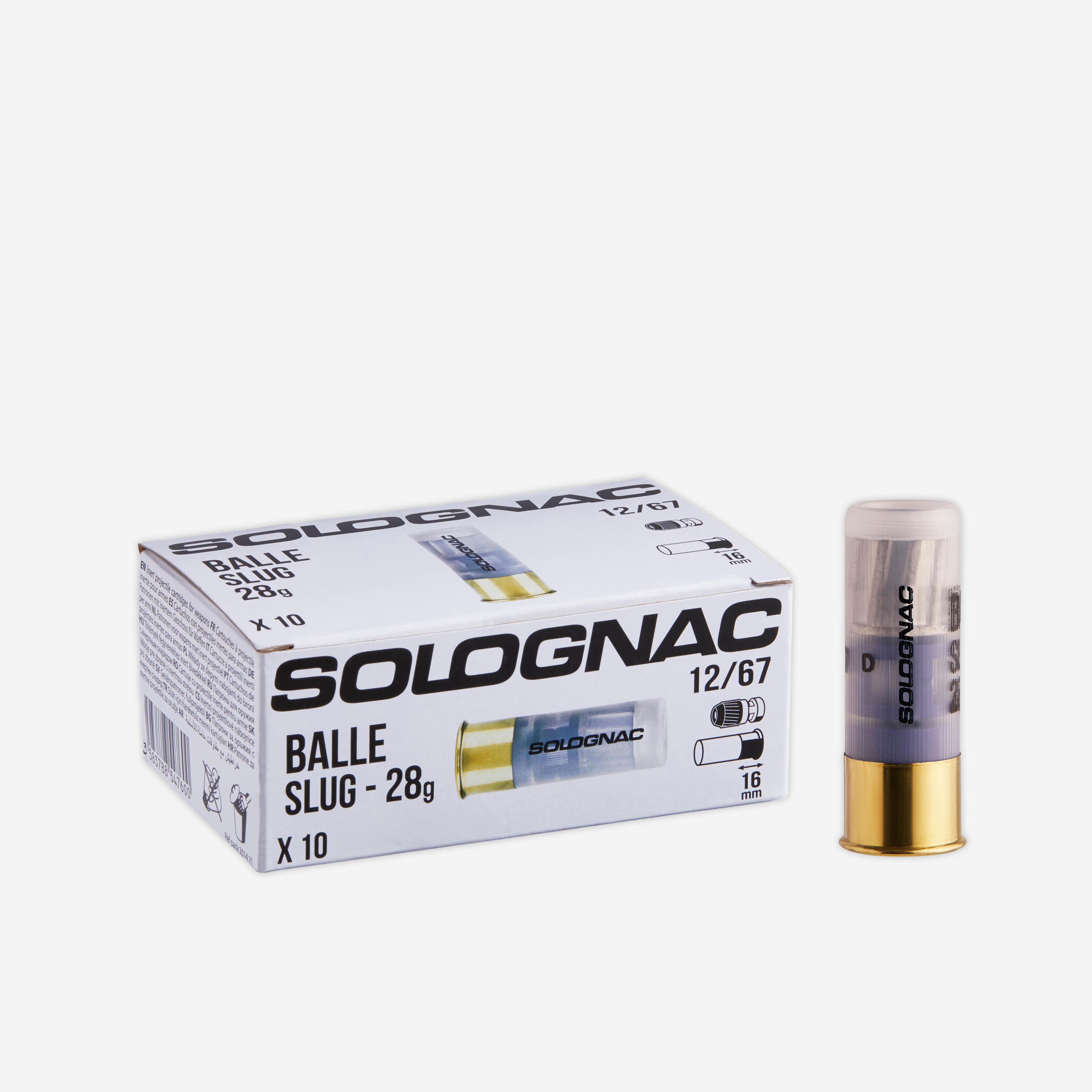 SOLOGNAC Cartucho Bala Caza Solognac Slug 28 gr Calibre 12  X10