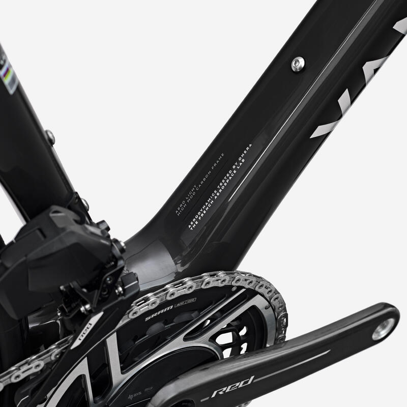 Bicicletă șosea RCR PRO SRAM RED AXS SENZOR PUTERE ZIPP353 NSW Negru strălucitor