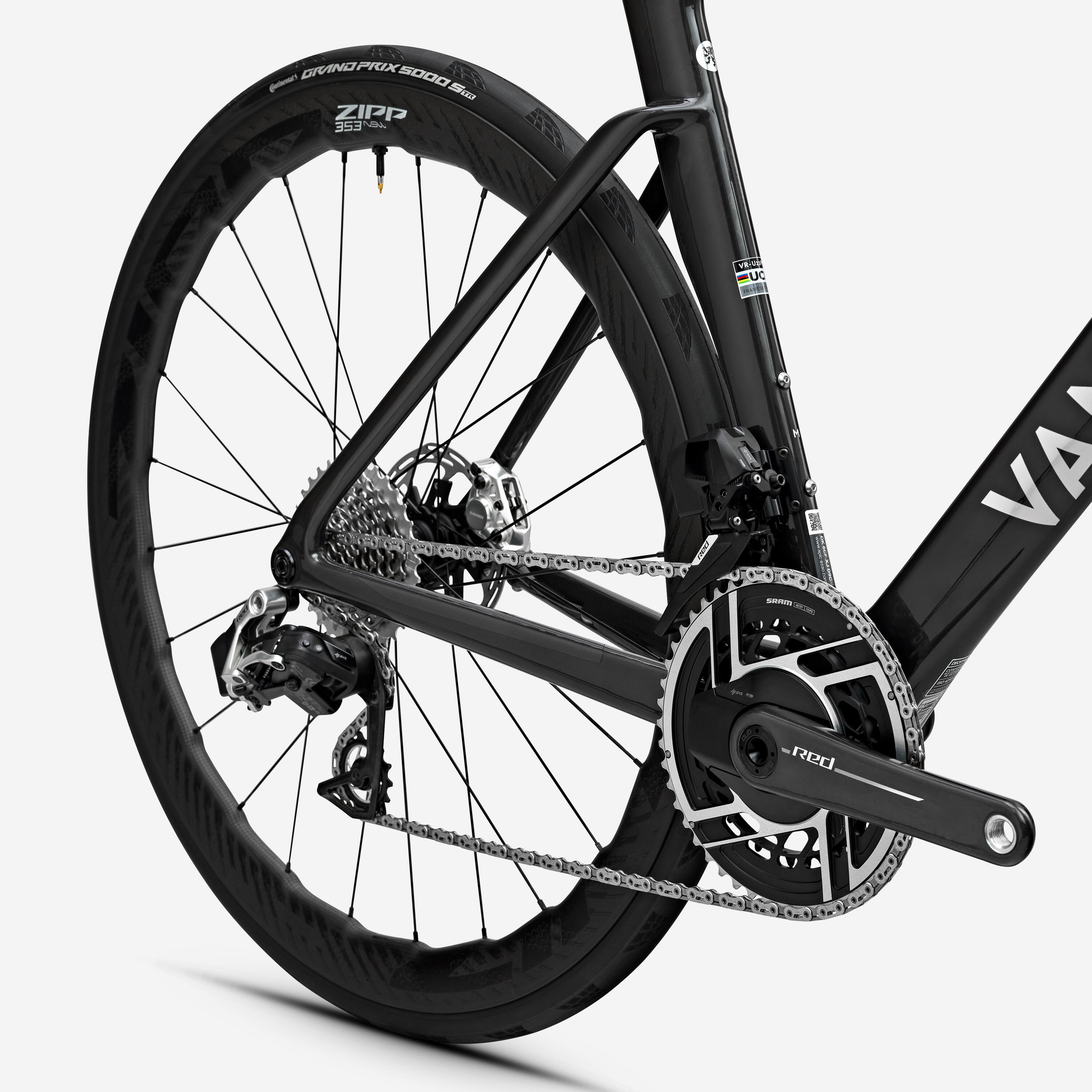 Rennrad RCR Pro SRAM RED AXS Powermeter Zipp 353 NSW schwarz glänzend 6/19