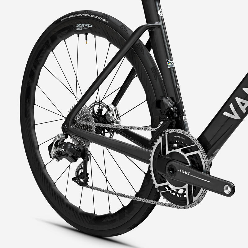 Bicicletă șosea RCR PRO SRAM RED AXS SENZOR PUTERE ZIPP353 NSW Negru strălucitor