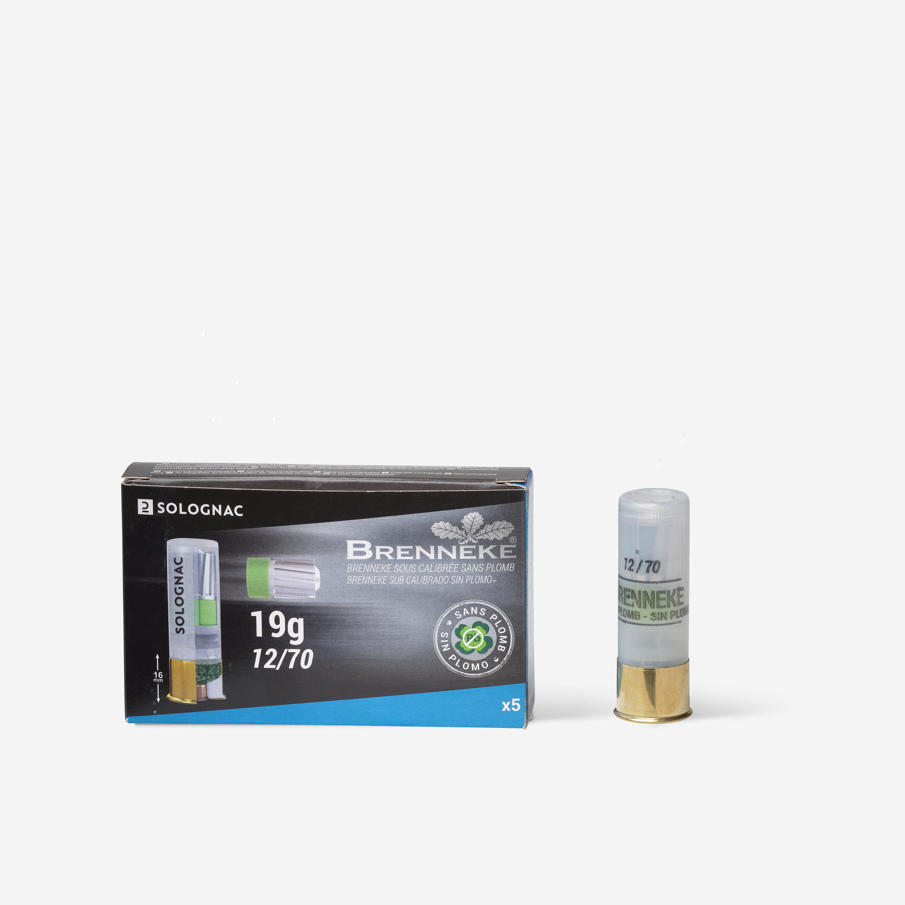 SOLOGNAC Bala Brenneke Sin Plomo Calibre 12/70 19 g x5